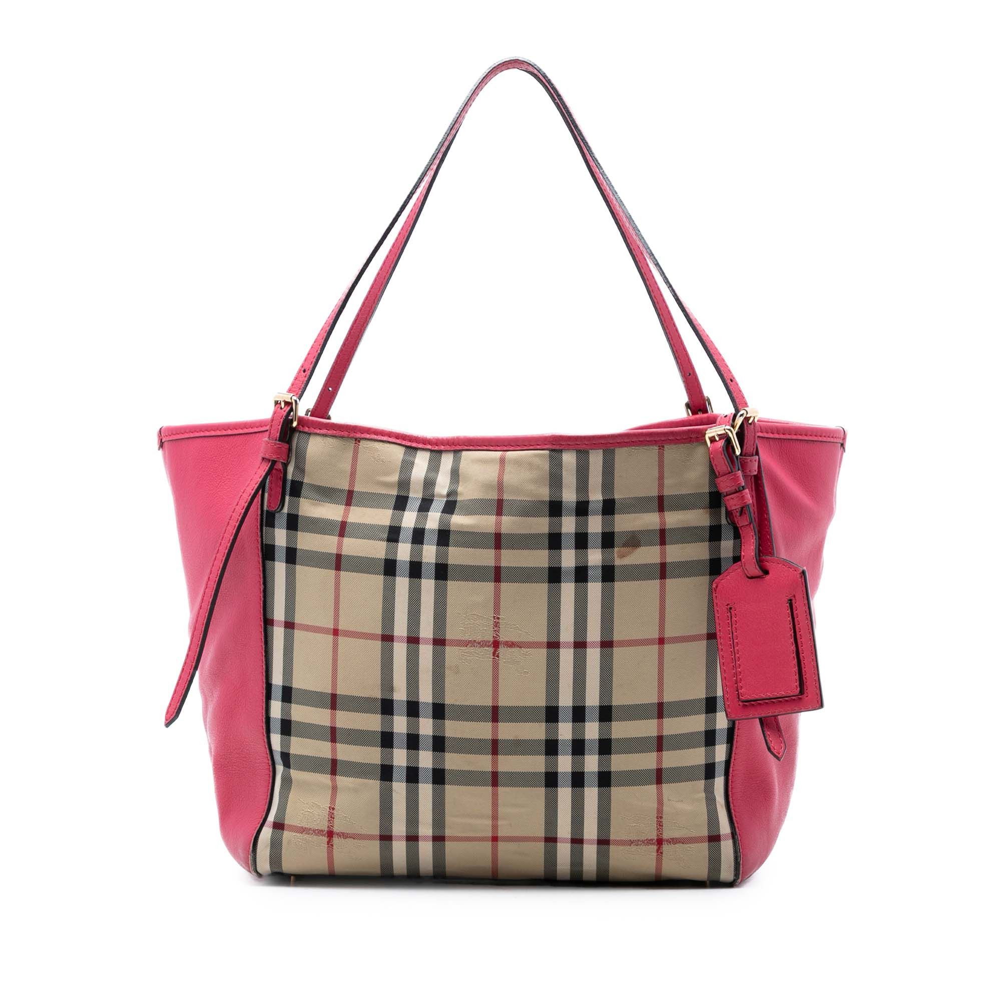 Burberry Small Haymarket Check Canvas and Leather Canterbury Tote Size ONE SIZE - 1 Thumbnail