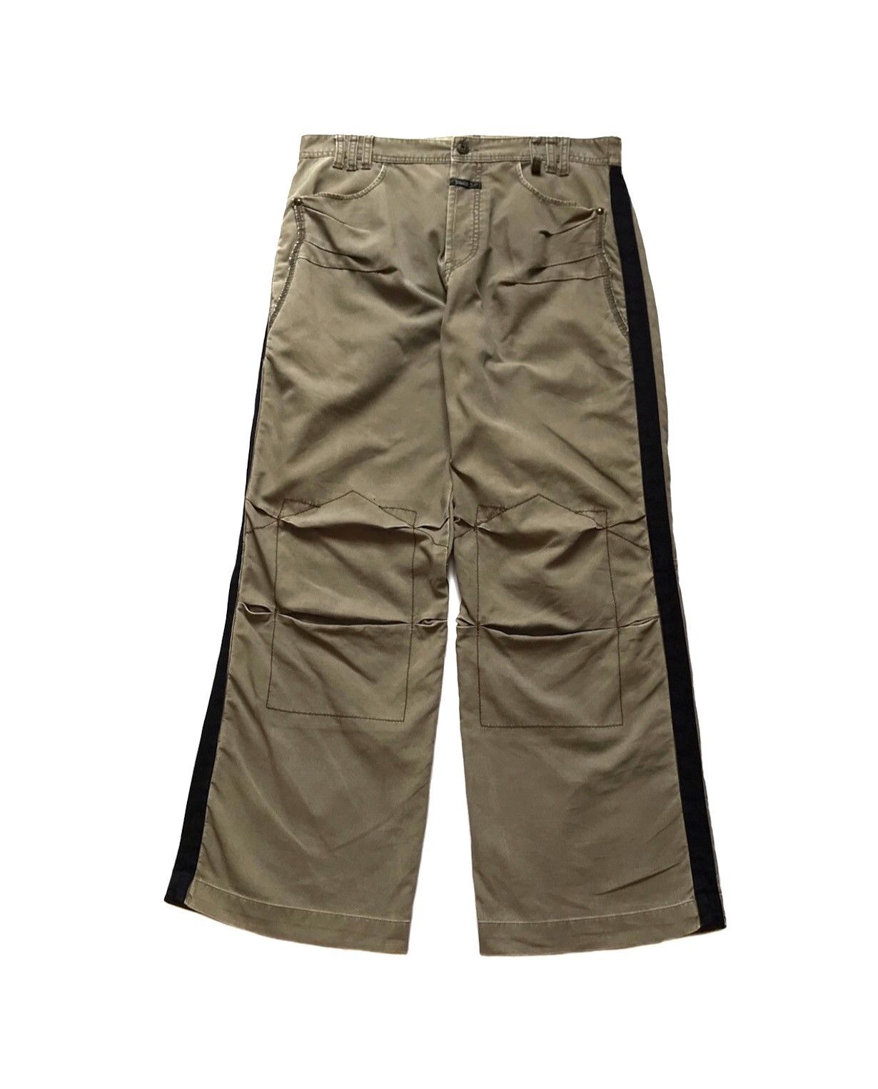 20471120 VINTAGE MARITHE FRANCOIS GIRBAUD BAGGY SIDE TAPE PANTS Size US 34 / EU 50 - 1 Thumbnail