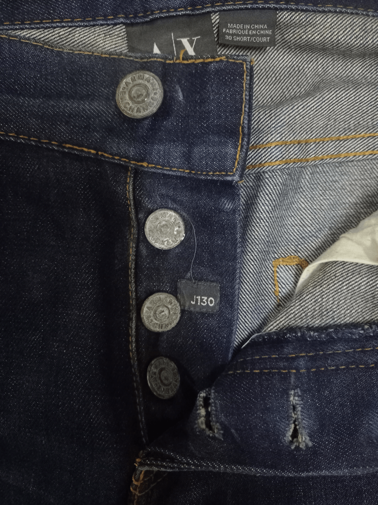Armani Exchange Vintage Armani Selvedge Raw Denim Blu Jeans Size US 32 / EU 48 - 5 Thumbnail