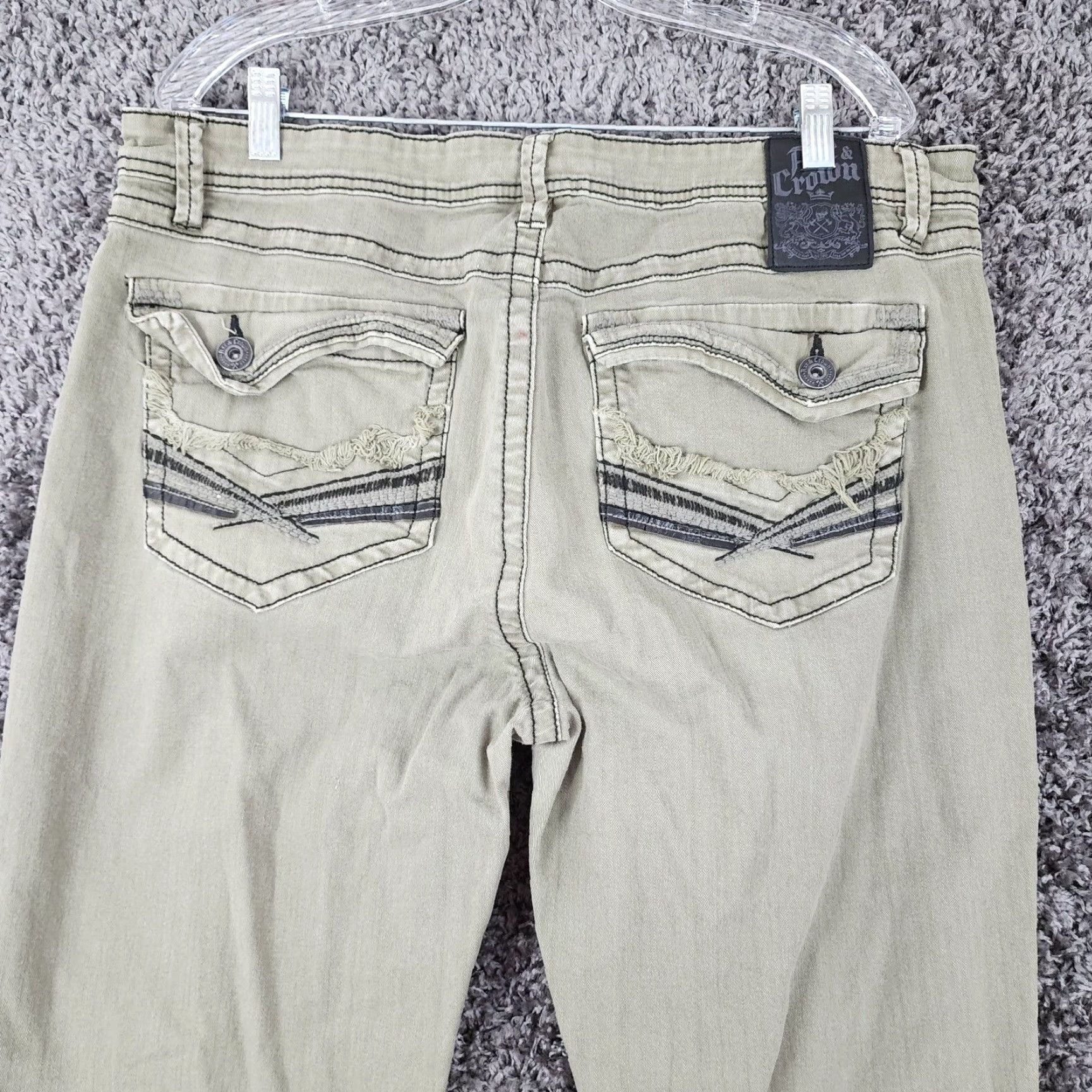 Vintage Axe & Crown Straight Green Jeans Mens 38x34 Regular Size US 38 / EU 54 - 6 Thumbnail