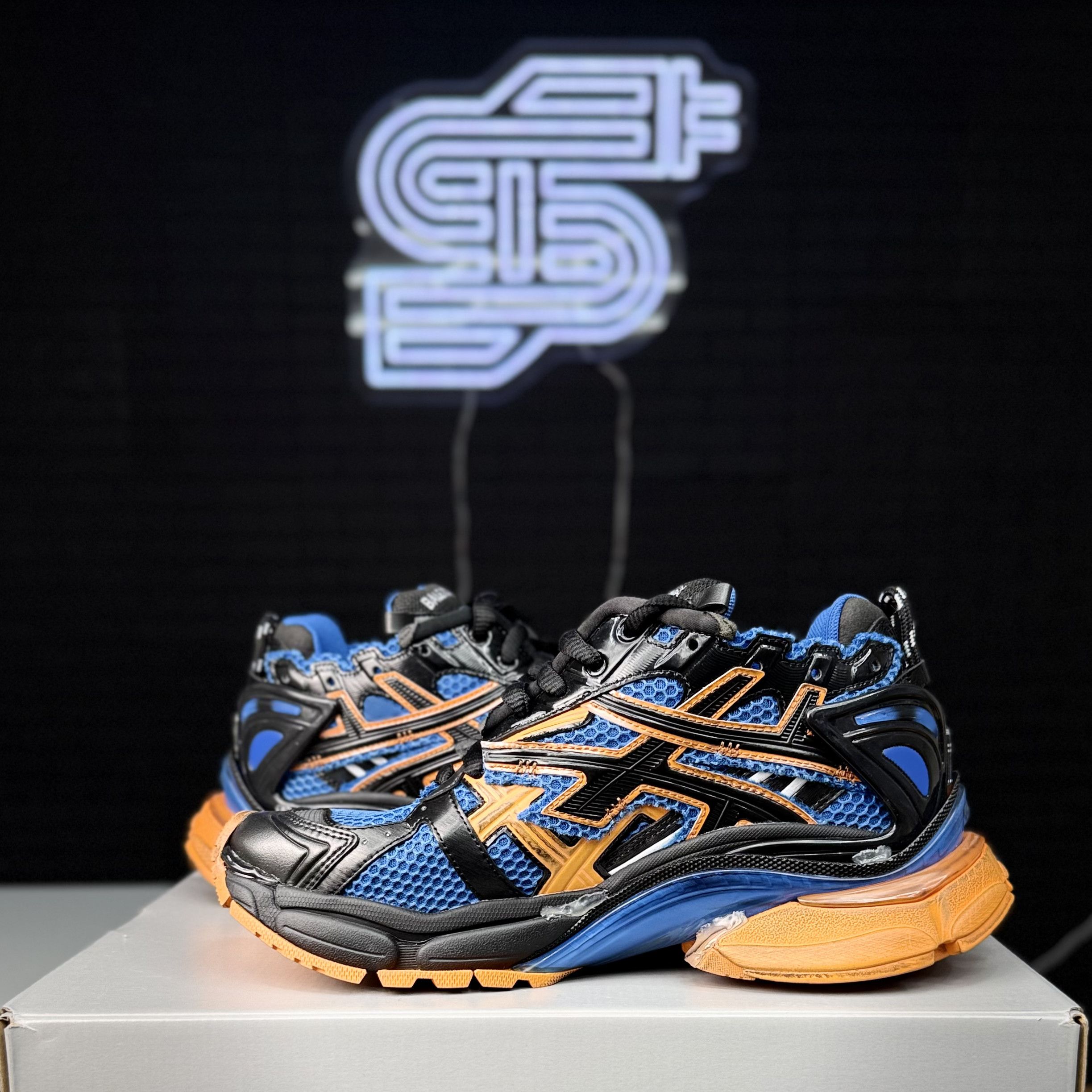Balenciaga Balenciaga Runner Blue/Orange Size US 6.5 / EU 39-40 - 3 Thumbnail