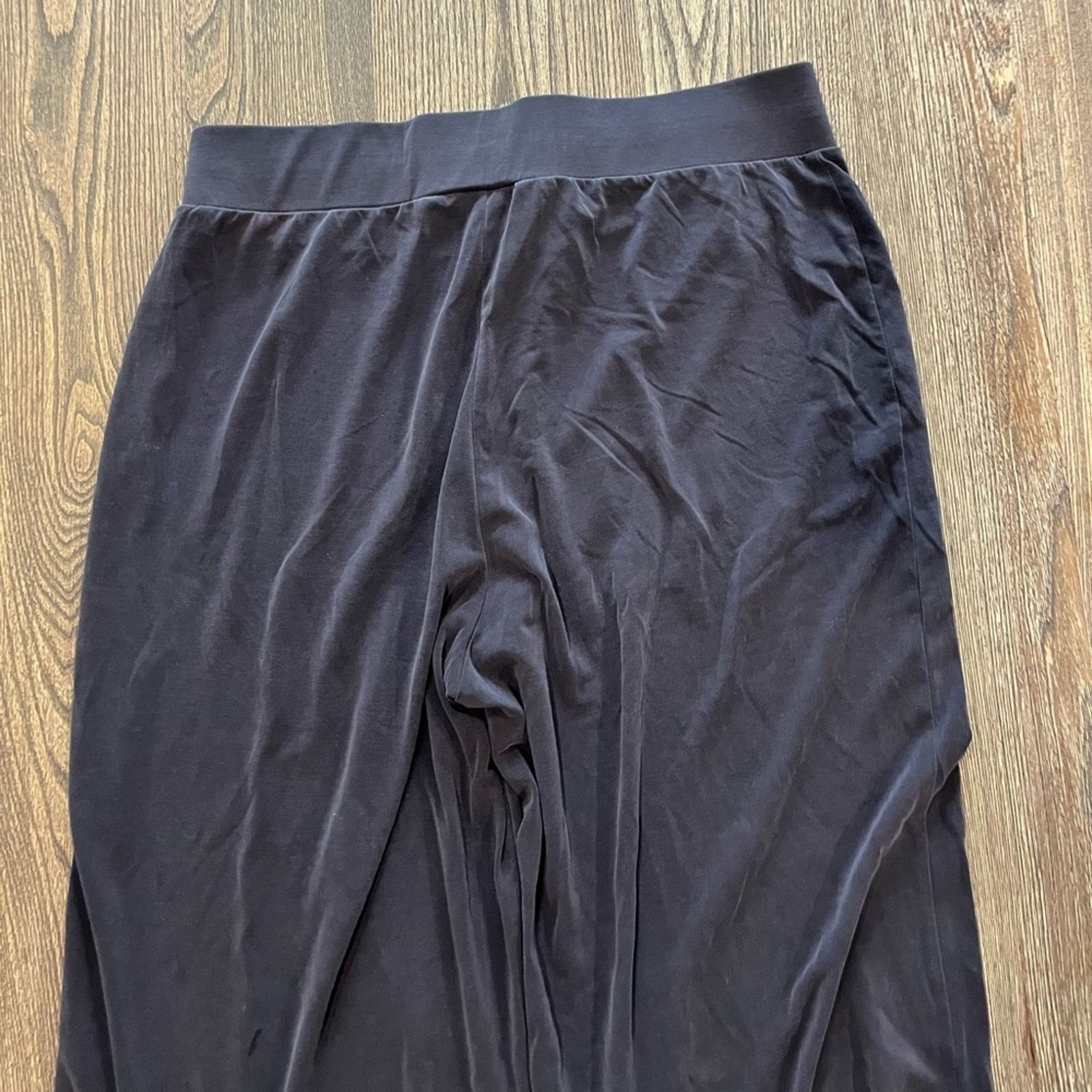 Express Express Wide Leg Capri Pants Elastic Waist Black Size L Size 29" - 8 Thumbnail