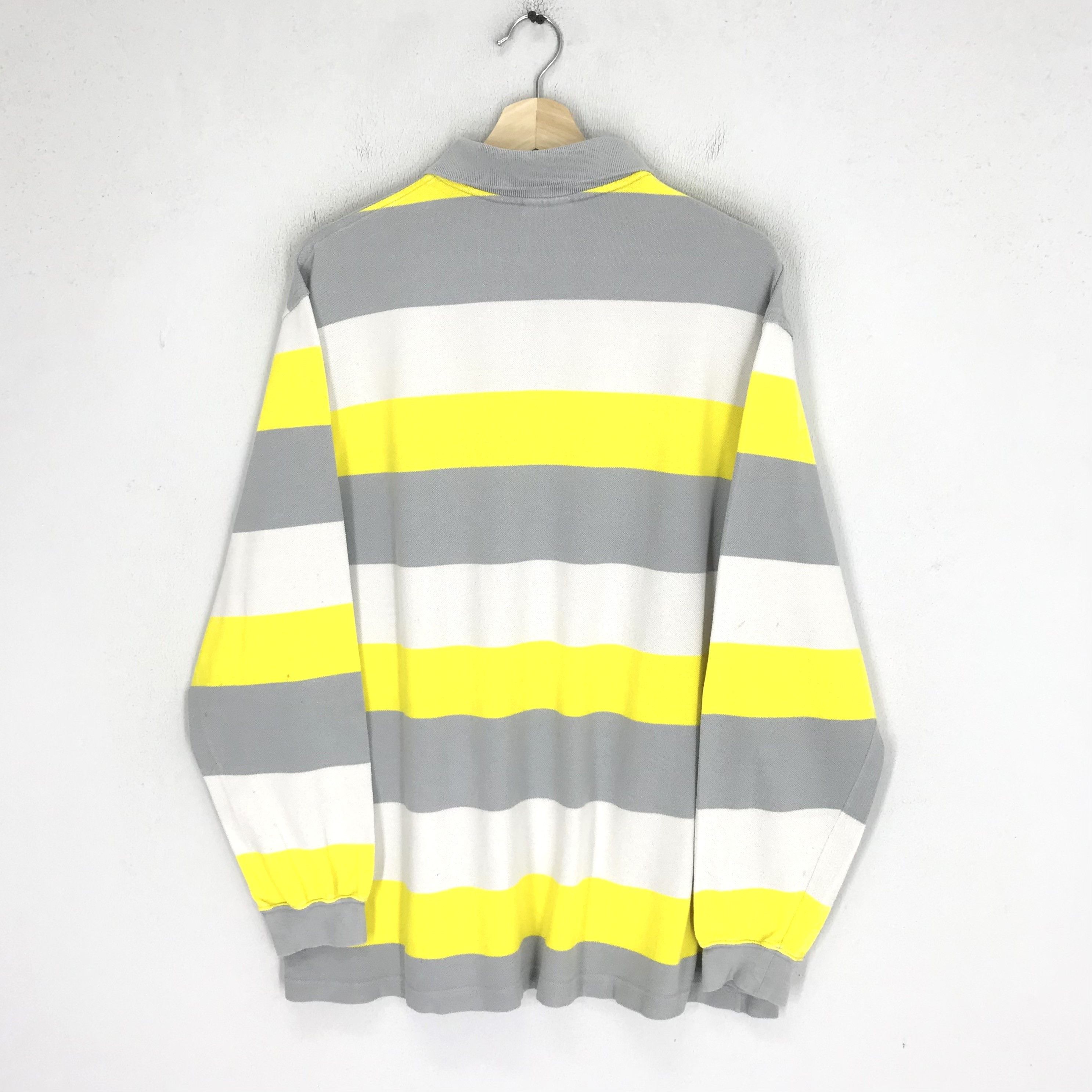 Lacoste Vintage Lacoste Stripes Polo Shirt Rugby Big Stripes Size US L / EU 52-54 / 3 - 2 Thumbnail