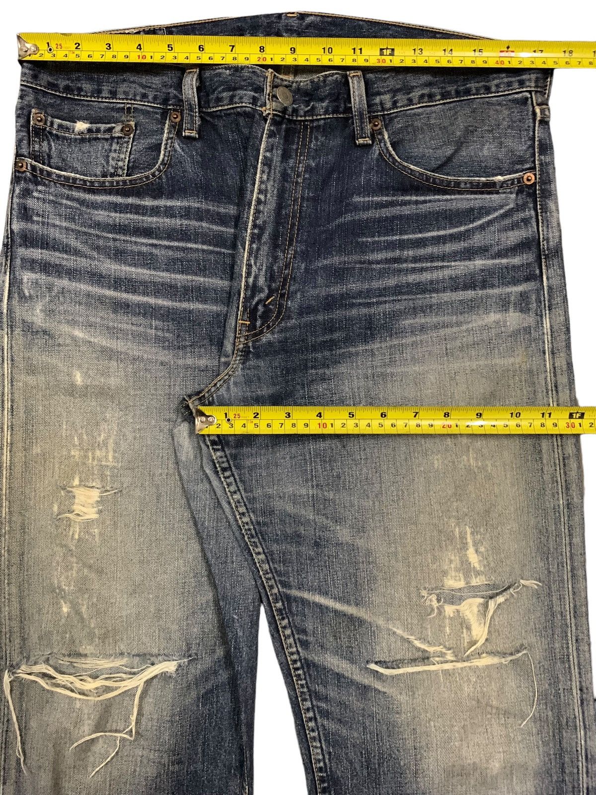 Levi's Vintage 90s Levis 505 Mud Wash Distressed Grunge Jeans Size US 34 / EU 50 - 16 Thumbnail