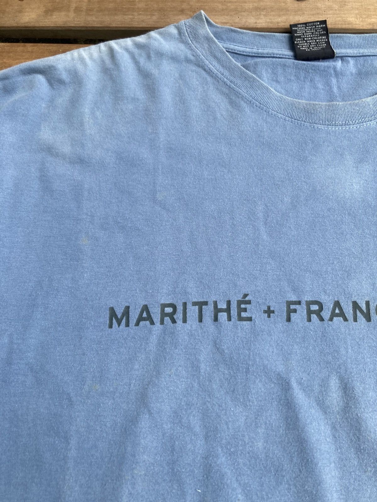 Marithe + Francois Girbaud Marithe + Francois Girbaud spellout sun faded t shirt Size US XXL / EU 58 / 5 - 4 Thumbnail