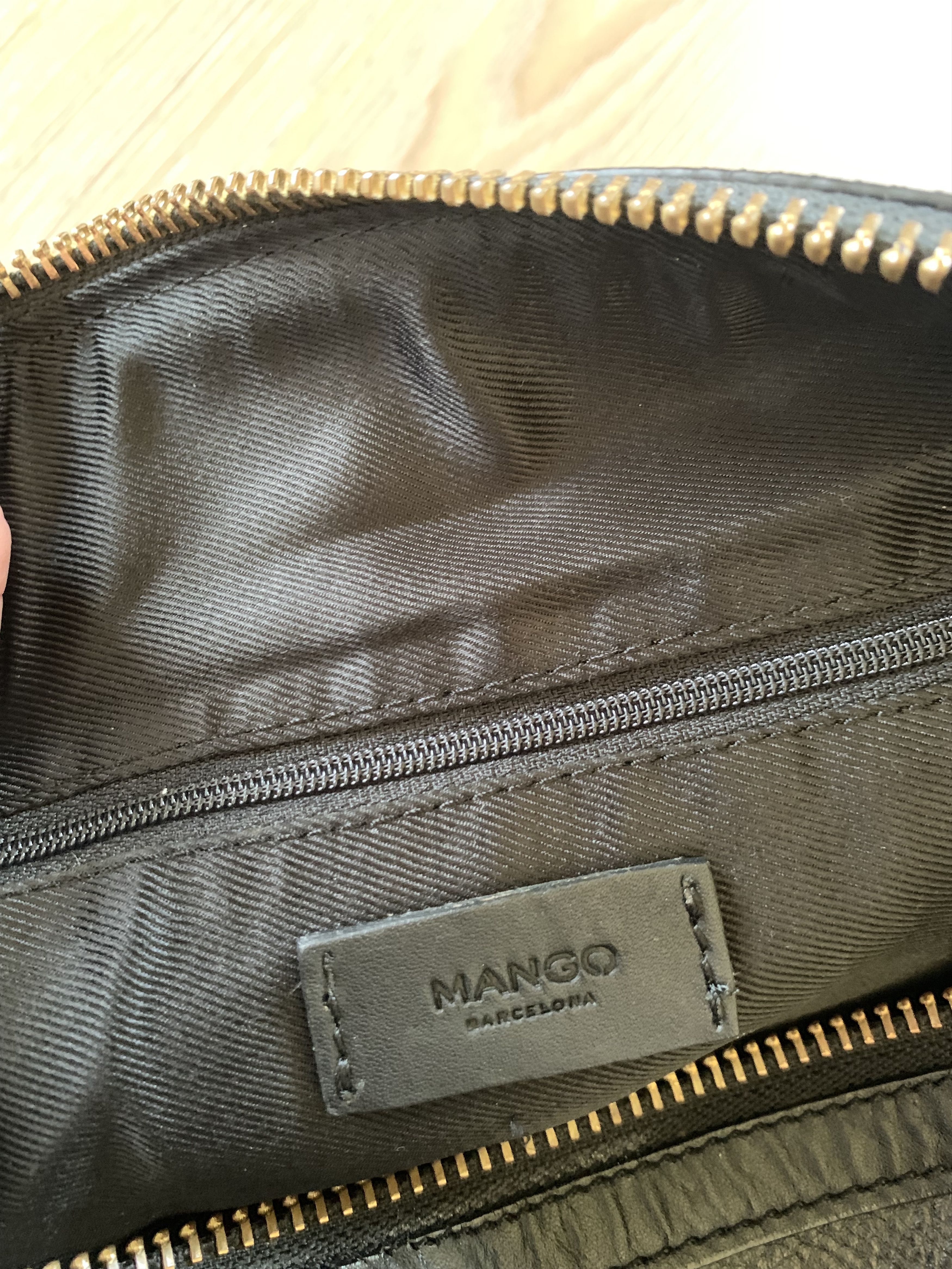 Mango Mango Black Leather Handbag Travel Shoulder Bag Size ONE SIZE - 9 Thumbnail