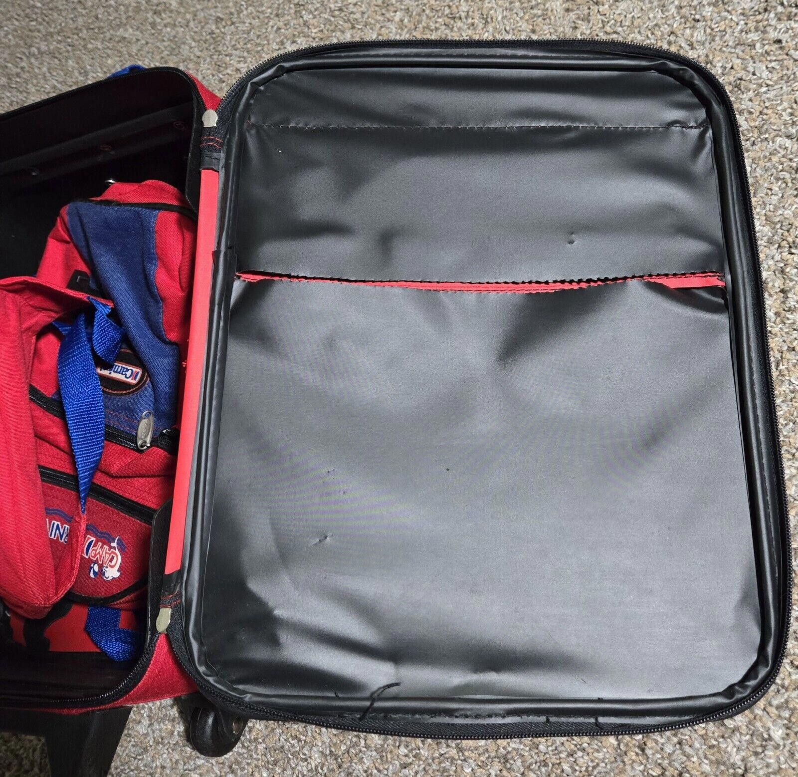 Designer 3 Piece Red And Blue Camp Carnival Luggae Set Wheels Size ONE SIZE - 5 Thumbnail