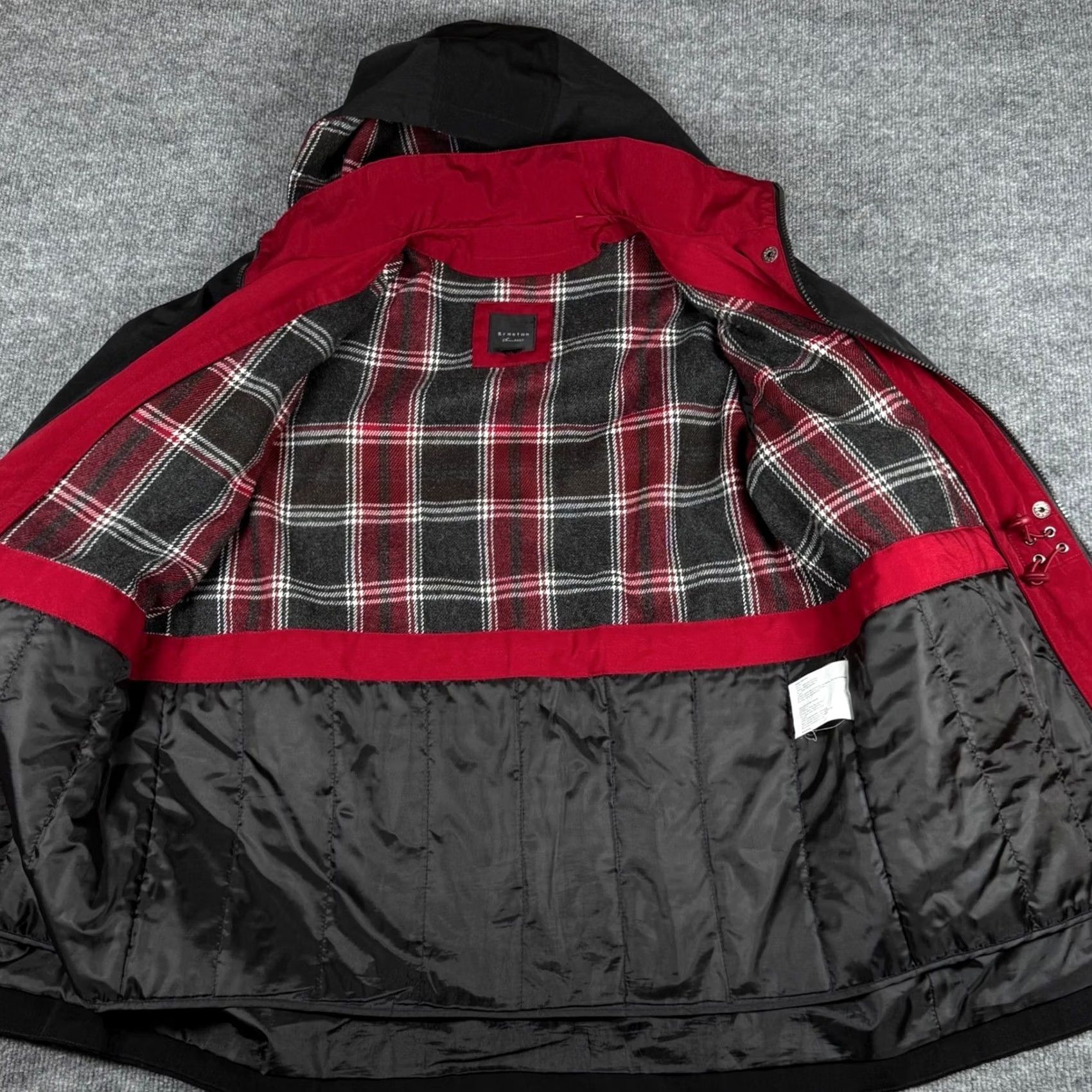 Vintage VINTAGE Braetan Black Plaid Lined Mid-Length Jacket Coat with Removable Hood Full Zip Wool Blend Liner Women's M Parka Outerwear Size M / US 6-8 / IT 42-44 - 6 Thumbnail