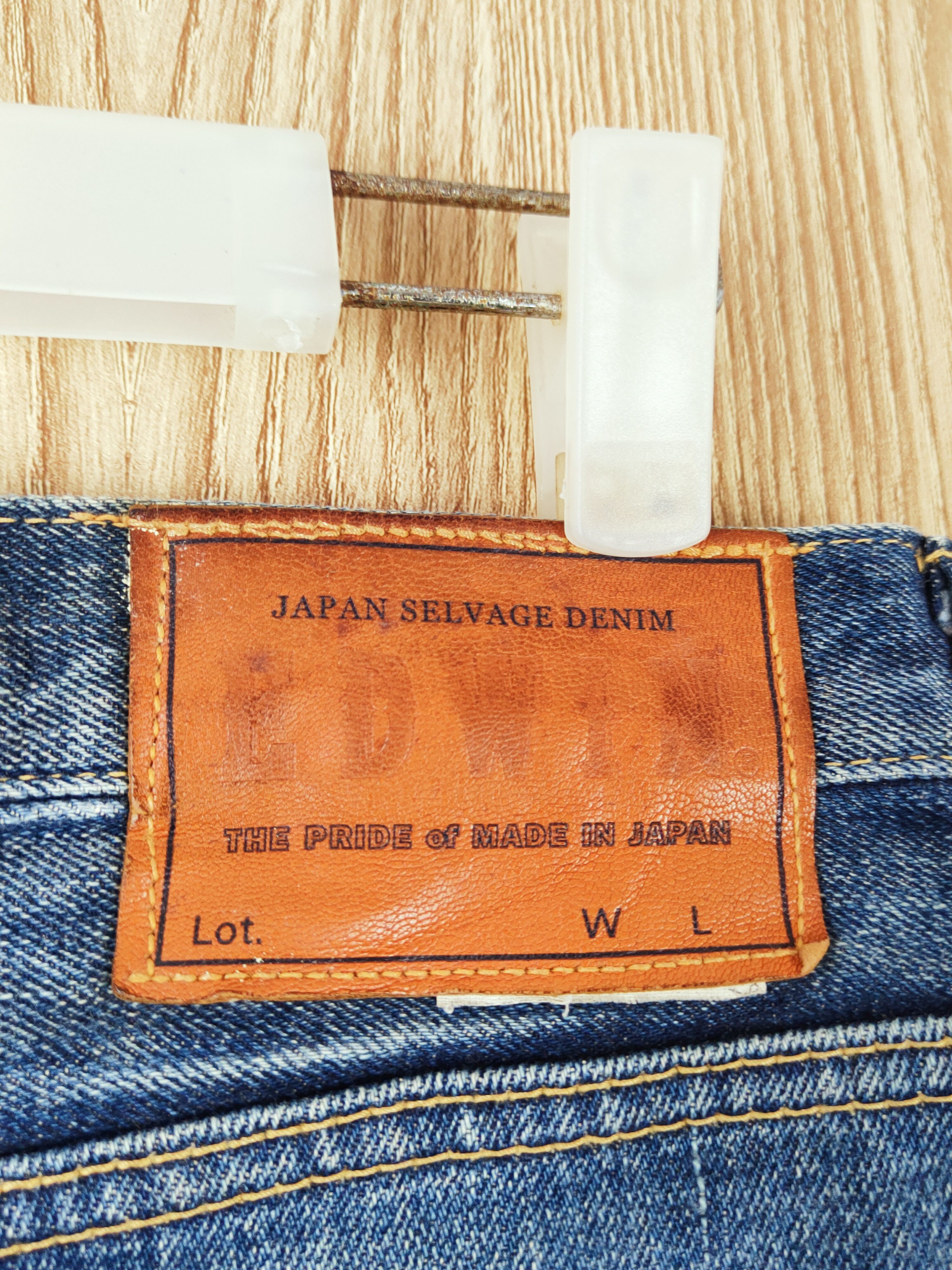 Edwin Edwin japan denim Dark Blue Distressed Ripped Jeans #W949 Size US 31 - 7 Thumbnail