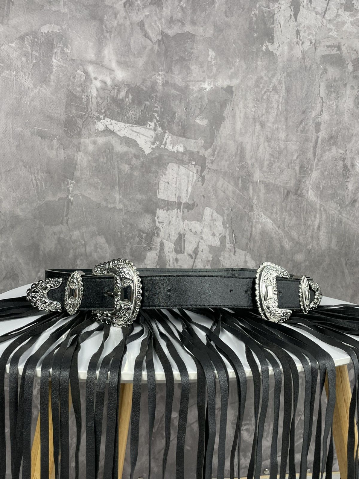 Hysteric Glamour × Japanese Brand × Vintage Y2K Bb Simons Style Glamour Leather Belt With Leather Ropes Size ONE SIZE - 1 Thumbnail