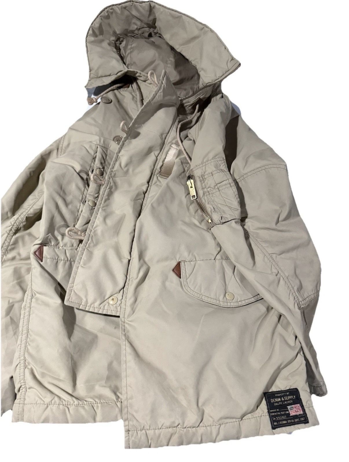 Denim & Supply Ralph Lauren Denim & Supply Ralph Lauren Men's Beige Hooded Jacket Size US S / EU 44-46 / 1 - 4 Thumbnail