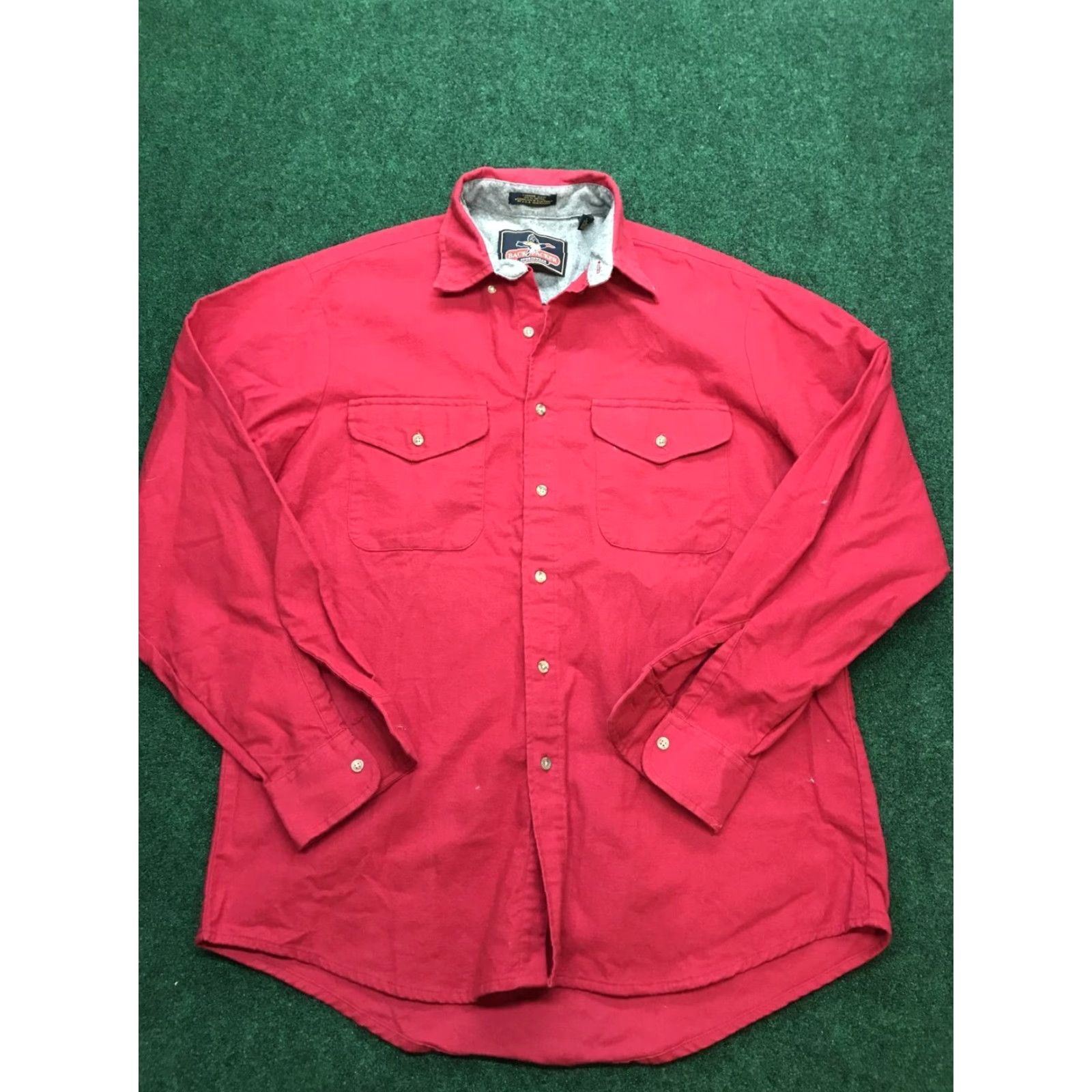 Vintage VINTAGE Backpacker Trucker Shirt 90s Red Magenta Flannel Chamois Mens XL Batwing Pocket Button-Down Red/ Magenta 90s Trucker Mens XL Size US L / EU 52-54 / 3 - 5 Thumbnail