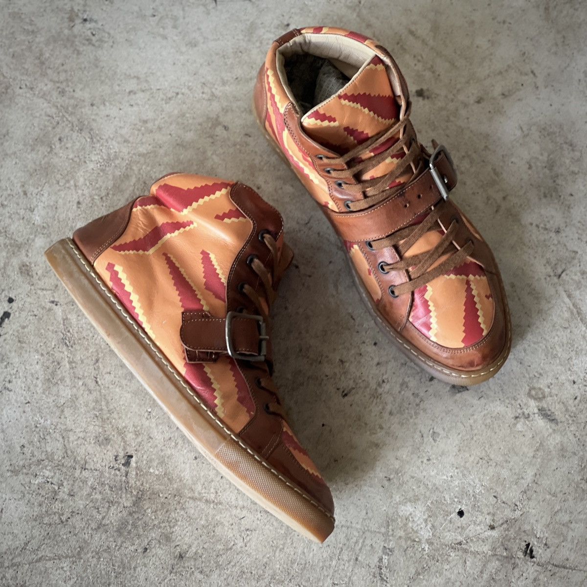 Vivienne Westwood Suede Buckle High-Top Sneakers