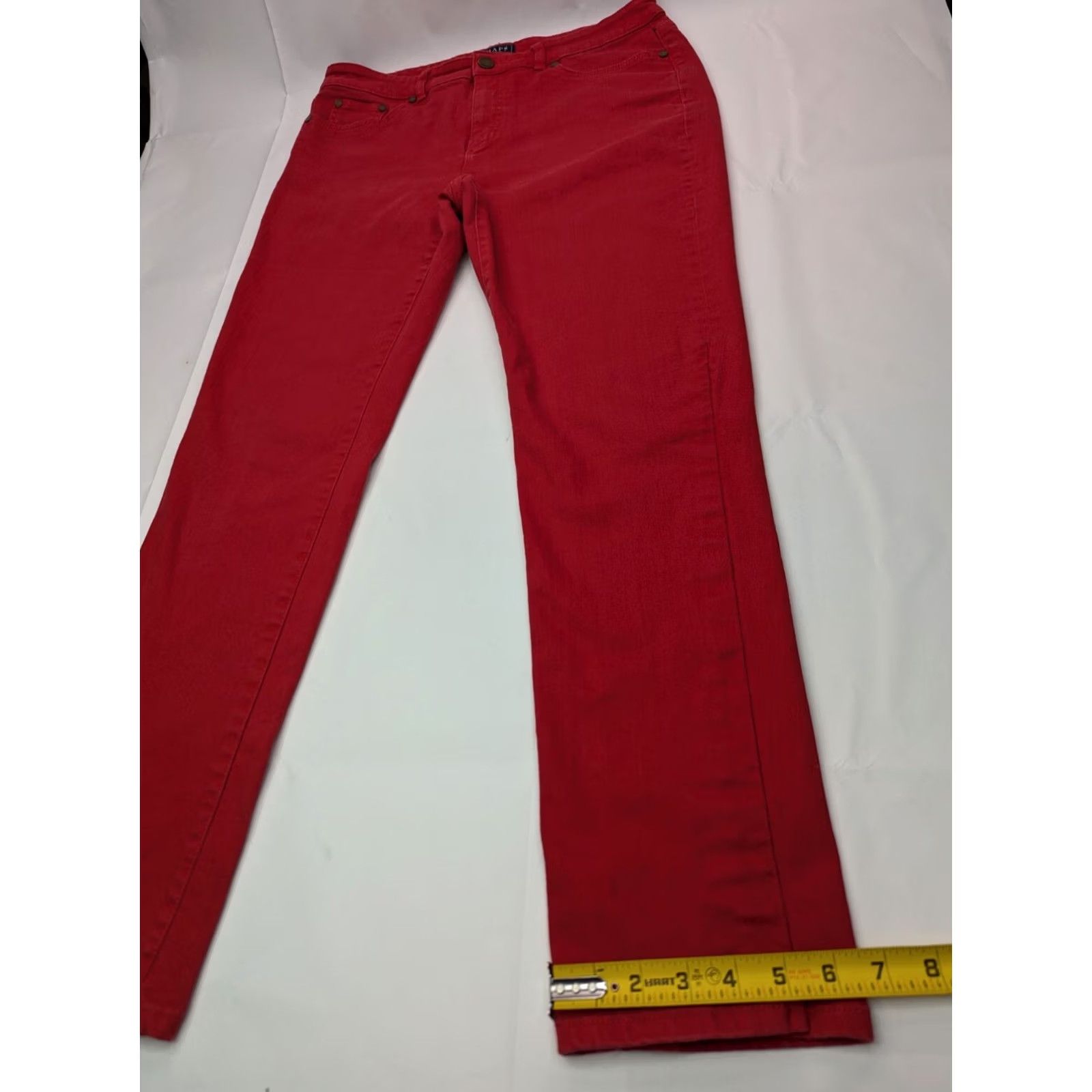 Chaps Chaps Denim Jeans Red Denim Pants Tapered Women 10 32x30 Vintage? No Size 32" / US 10 / IT 46 - 6 Thumbnail