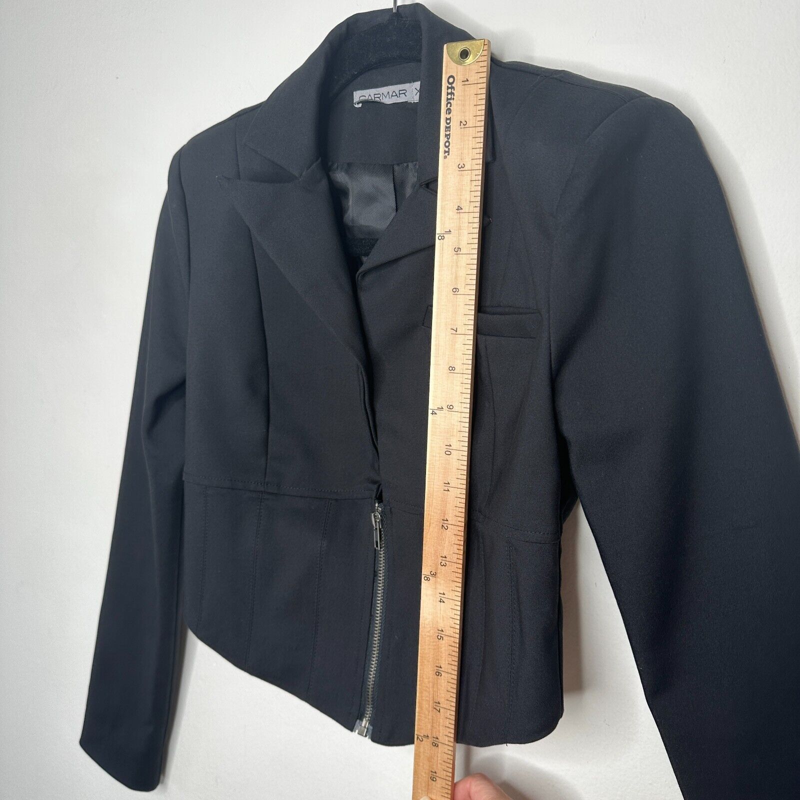 Other CARMAR Black Cropped Vest Jacket Half Zip Breast Pocket XS Size XS / US 0-2 / IT 36-38 - 7 Thumbnail
