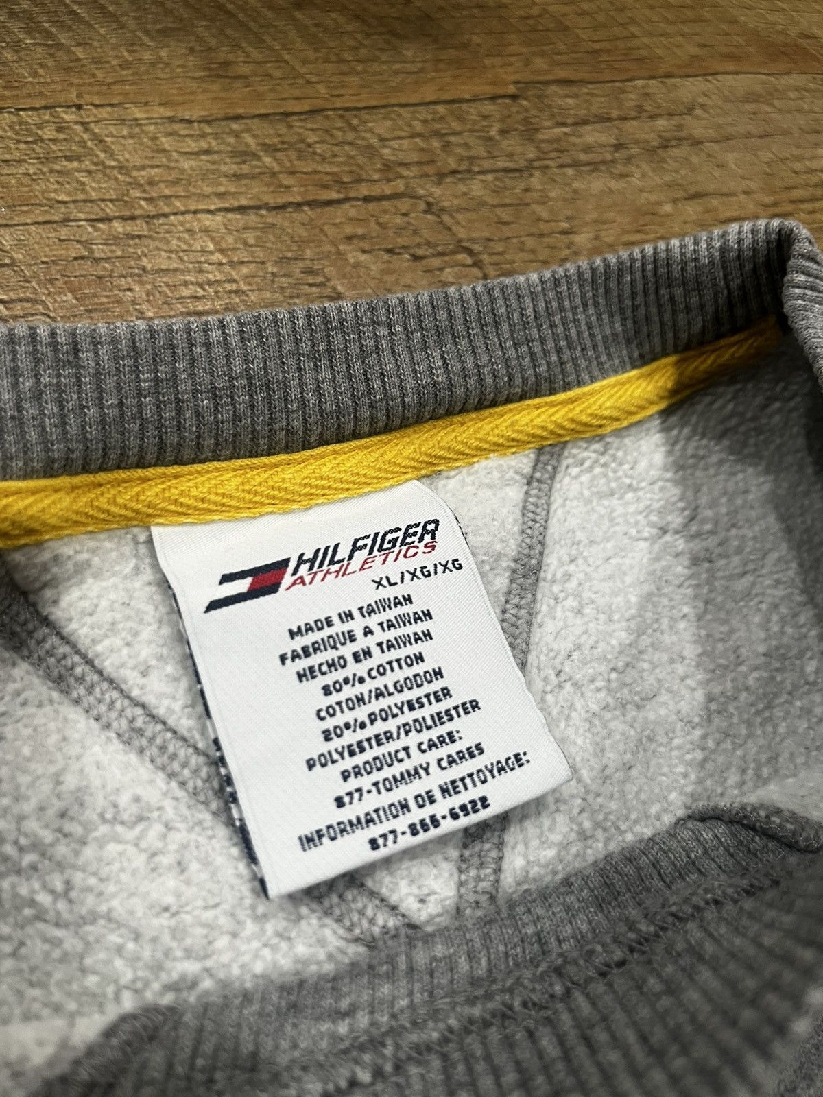 Tommy Hilfiger Vtg 90s Hilfiger Athletics Reverse Weave Crewneck Grey XL Size US XL / EU 56 / 4 - 7 Thumbnail