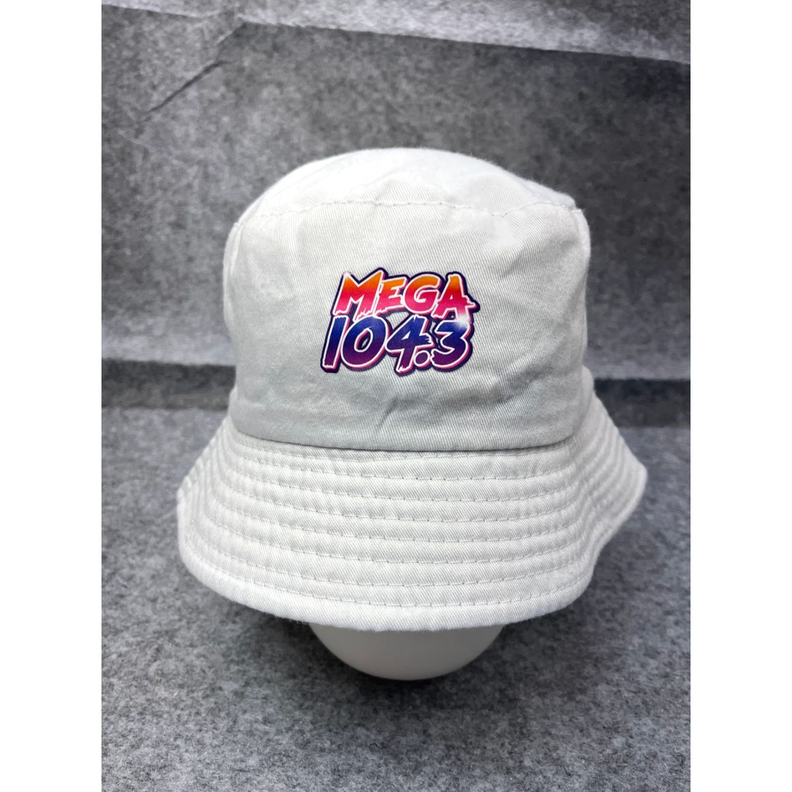 Omega Bucket Hat Adult One Size White Beige Plaid Cotton Reversible Size ONE SIZE - 2 Thumbnail