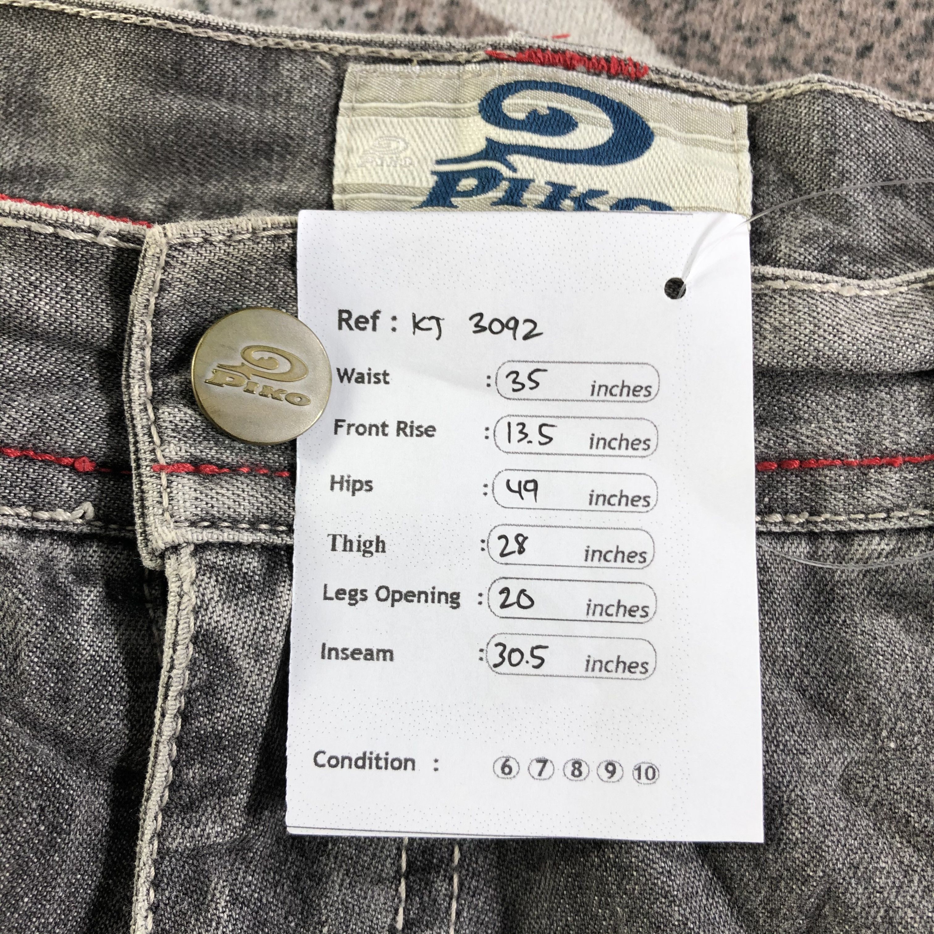 Vintage Vintage Piko Baggy Jeans Cargo Denim KJ3092 Size US 34 / EU 50 - 9 Thumbnail