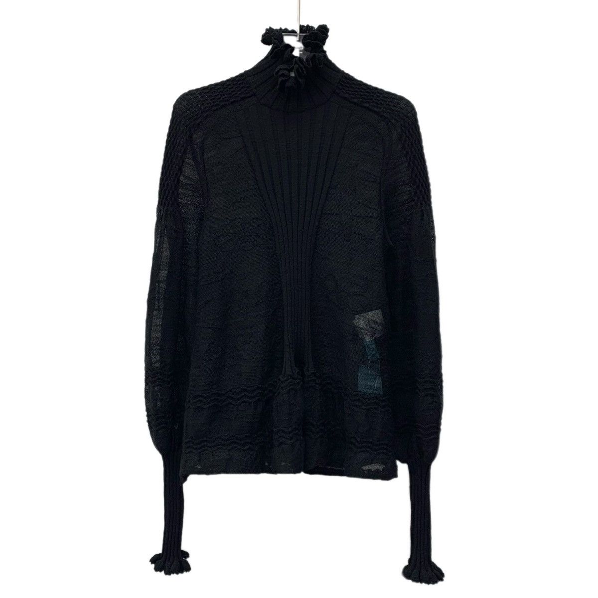 Chanel Chanel Black Flared Sleeve Half Turtleneck Wool Knit Sweater Size XS / US 0-2 / IT 36-38 - 1 Thumbnail