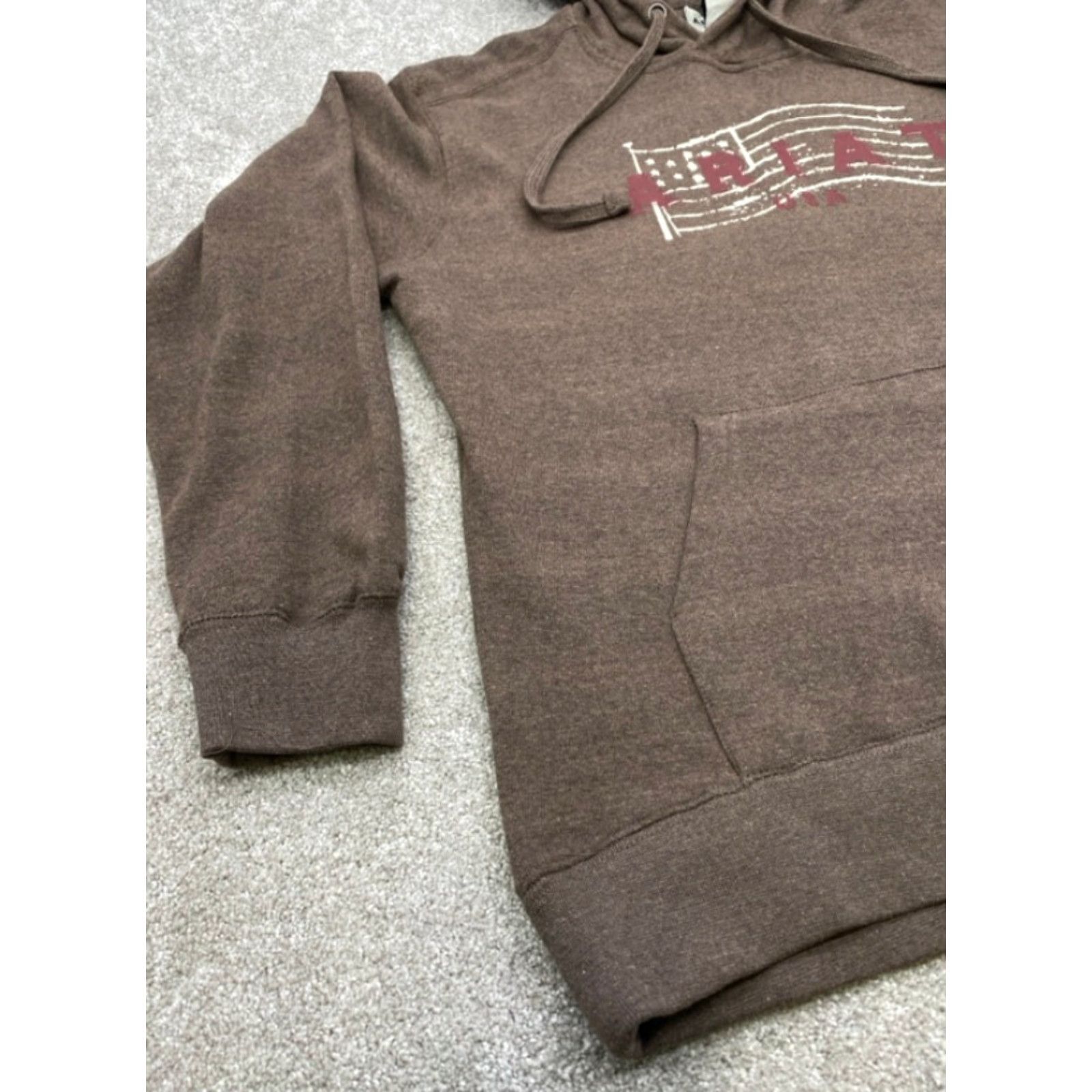 Ariat Ariat Hoodie Women's L Brown USA Logo Pockets Hooded Drawstring Long Sleeve - 5409 Size L / US 10 / IT 46 - 2 Thumbnail