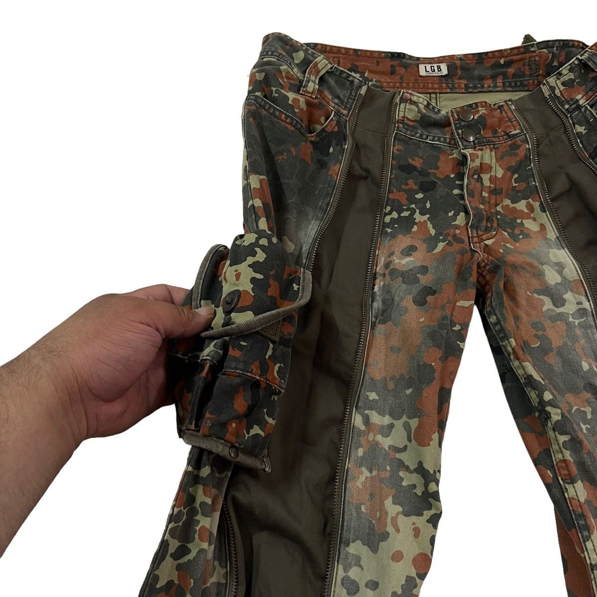 Le Grande Bleu (L.G.B.) 🔥Camouflage Military Design Cargo Parachute Raiders Pants Size US 30 / EU 46 - 3 Thumbnail