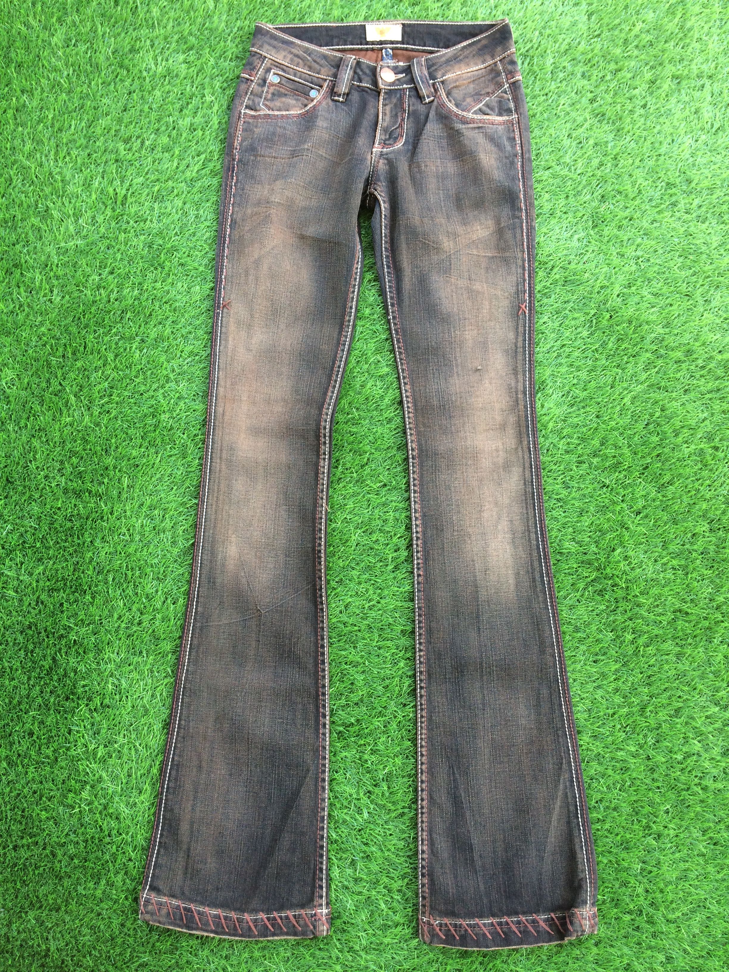 Japanese Brand Low Waist Wide Leg Flared Jeans #D-820 Size 24" / US 00 / IT 34 - 1 Thumbnail