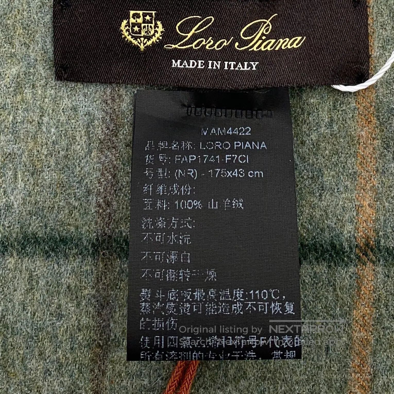 Loro Piana Loro Piana Green Plaid Cashmere Scarf. Size ONE SIZE - 8 Thumbnail