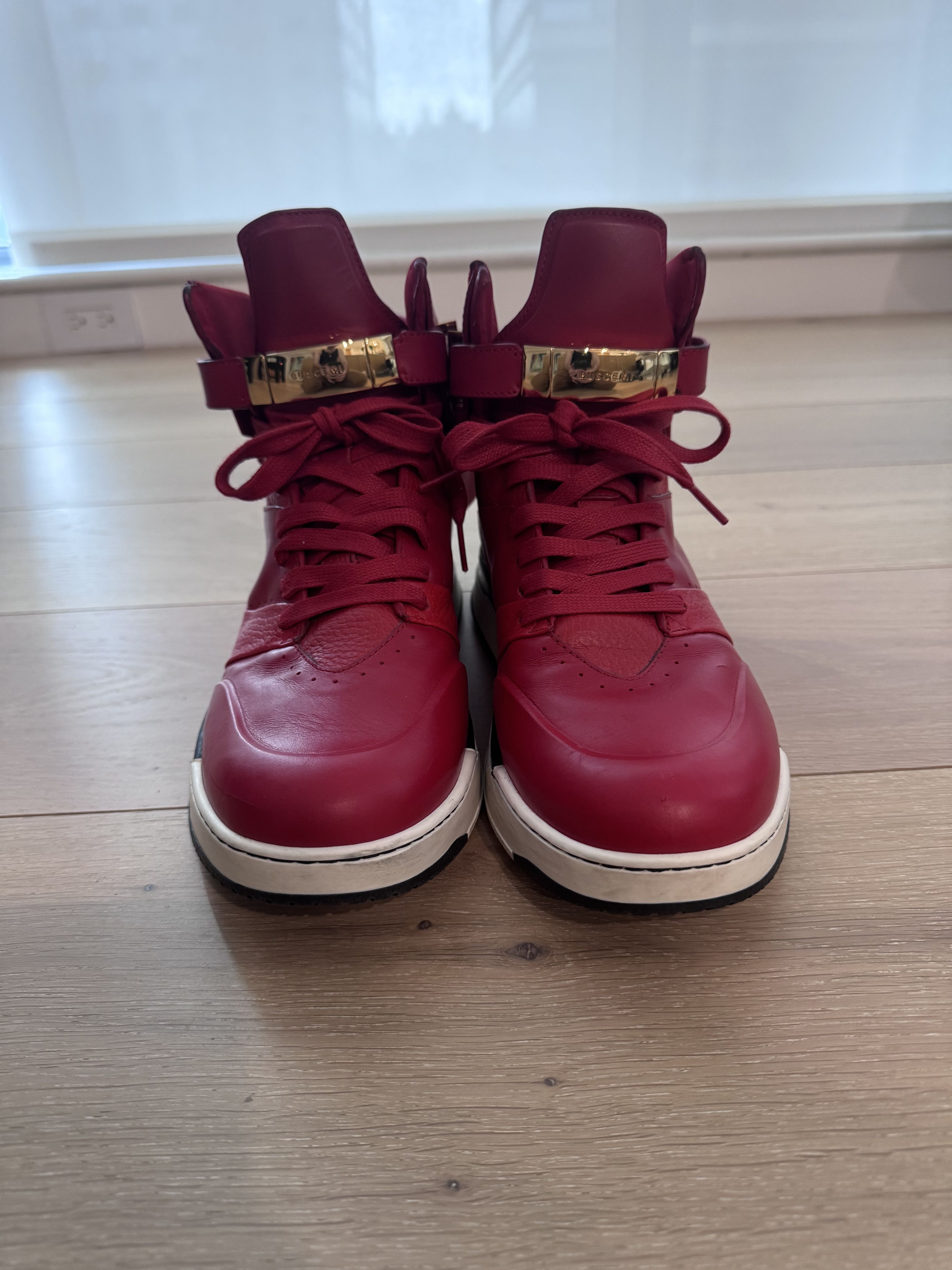 Buscemi Buscemi B Court Red High Top Red Sneaker US 10 Size US 10 / EU 43 - 6 Thumbnail