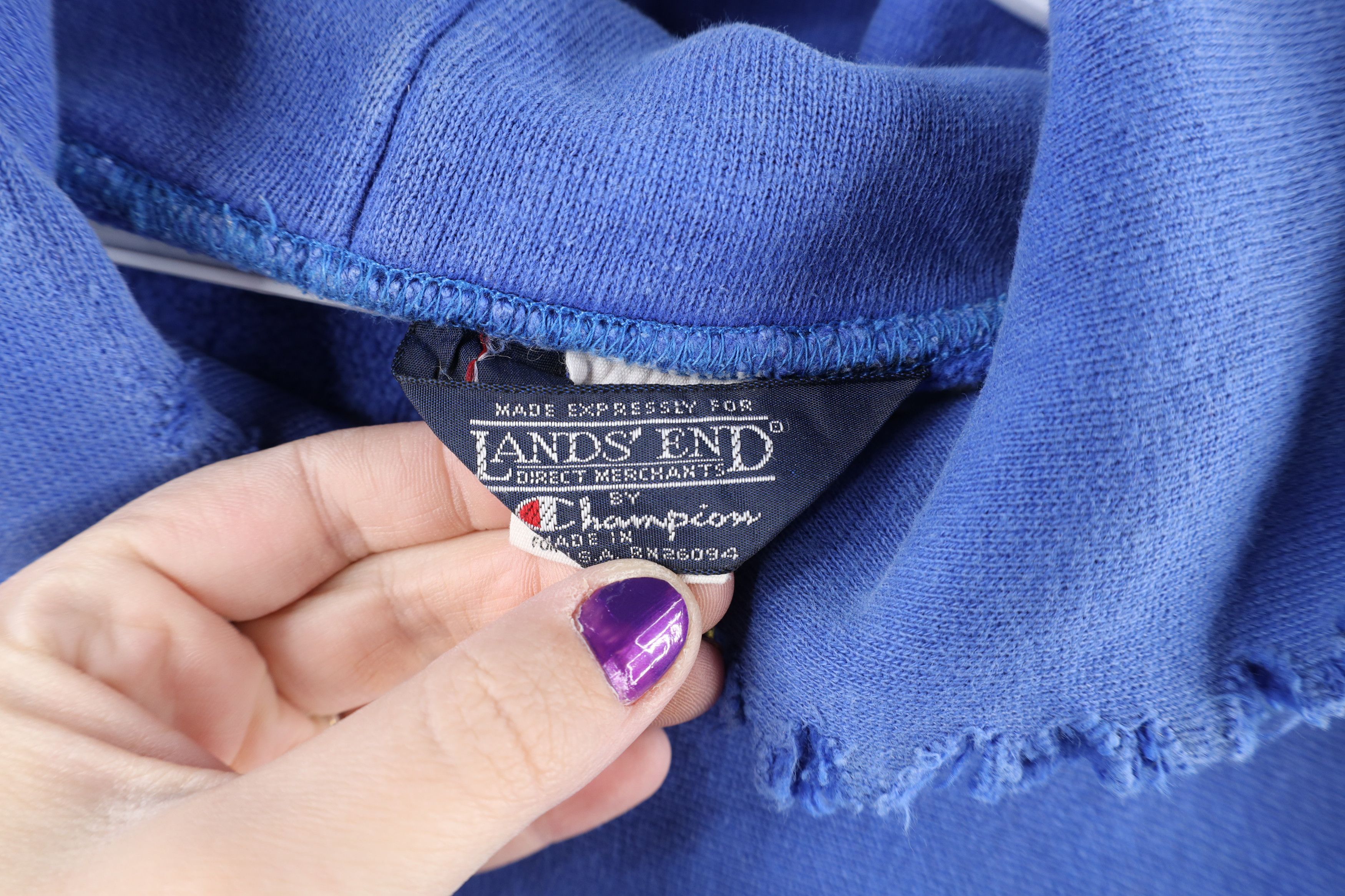 Vintage 90s Champion x Lands End Reverse Weave Hoodie USA