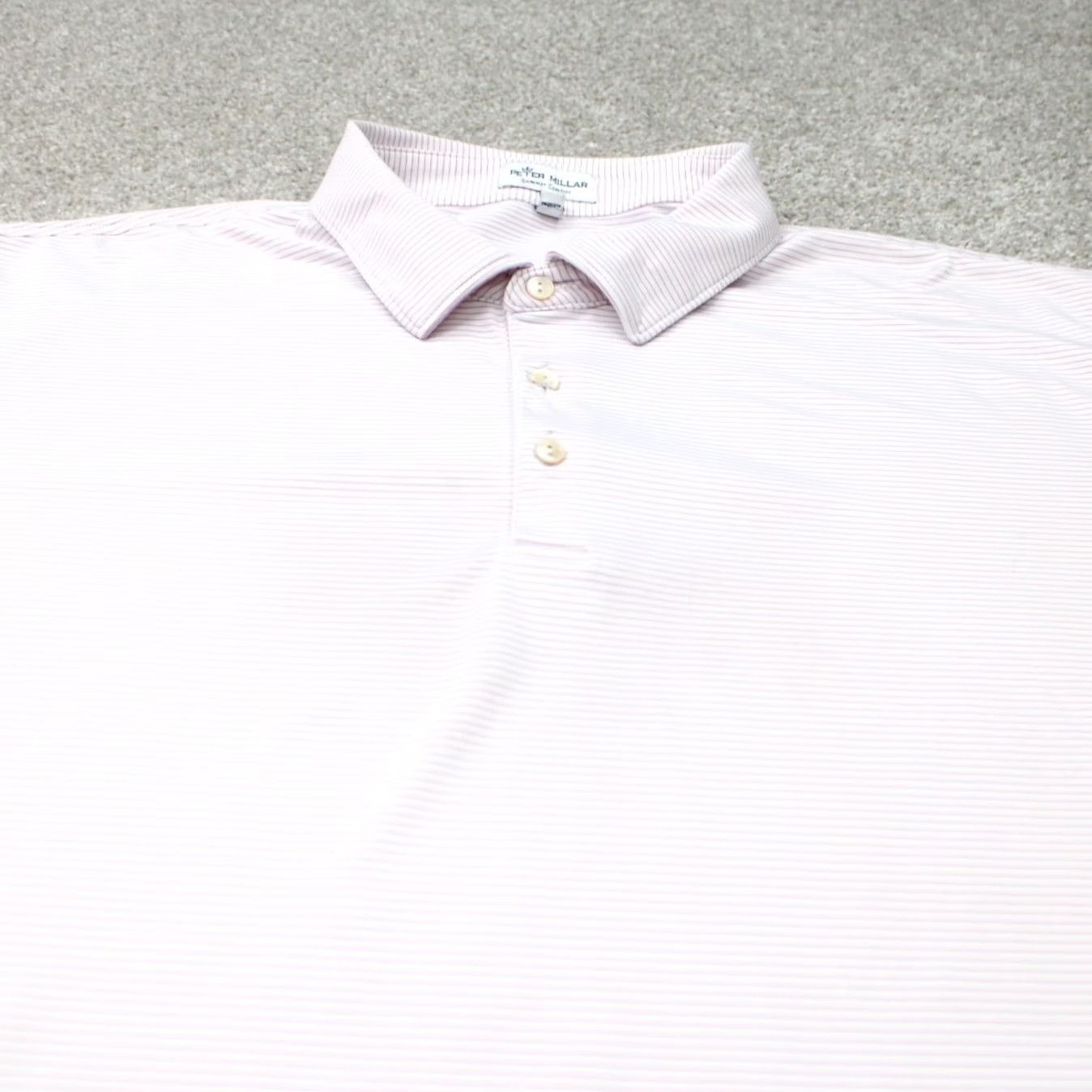 Peter Millar Peter Millar Polo Shirt Mens 2XL Pink/White Summer Comfort Halford Performance Shirt Polo Shirt Men 2XL Pink White Summer Comfort Mens Size US XXL / EU 58 / 5 - 4 Thumbnail