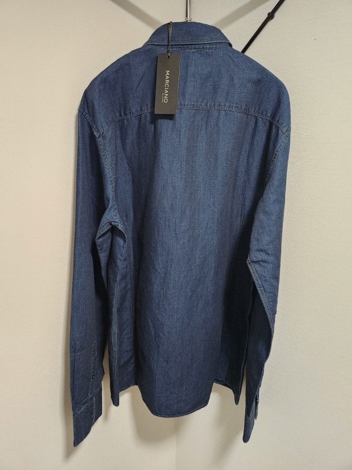 Guess marciano by guess 논워싱 데님 셔츠 Size US L / EU 52-54 / 3 - 3 Thumbnail