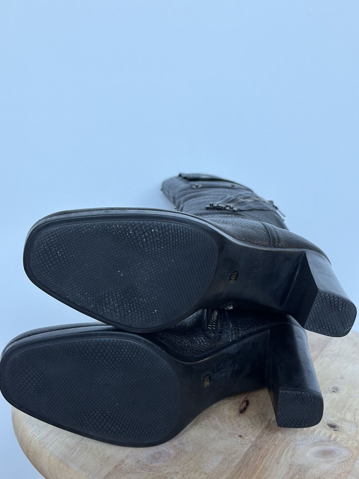 Prada Prada Leather rare high boots lots of details Size US 6.5 / IT 36.5 - 10 Thumbnail
