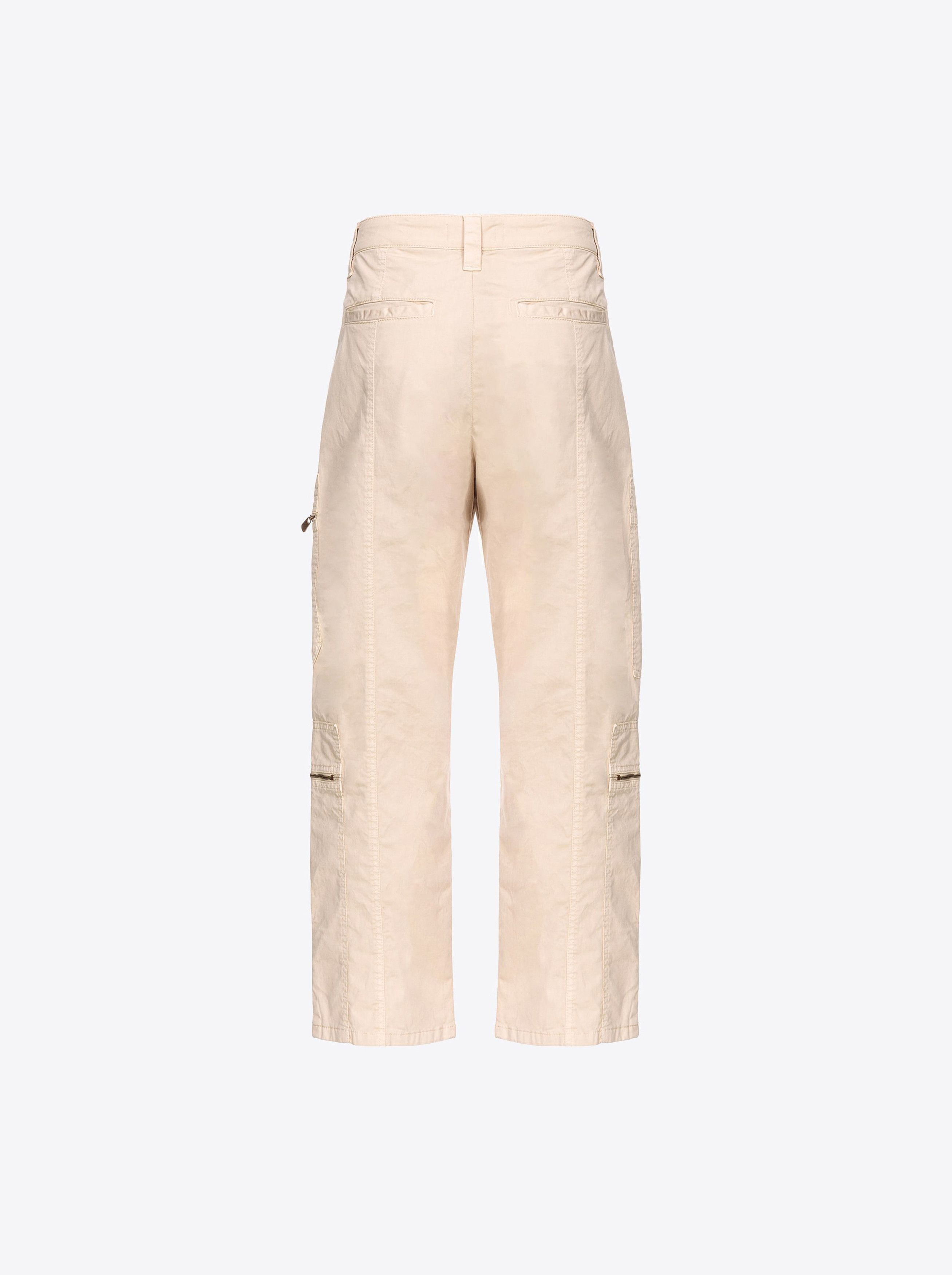 Pinko o1s22i1n0824 Matese Cargo Pants in Beige Size 28" / US 6 / IT 42 - 2 Thumbnail