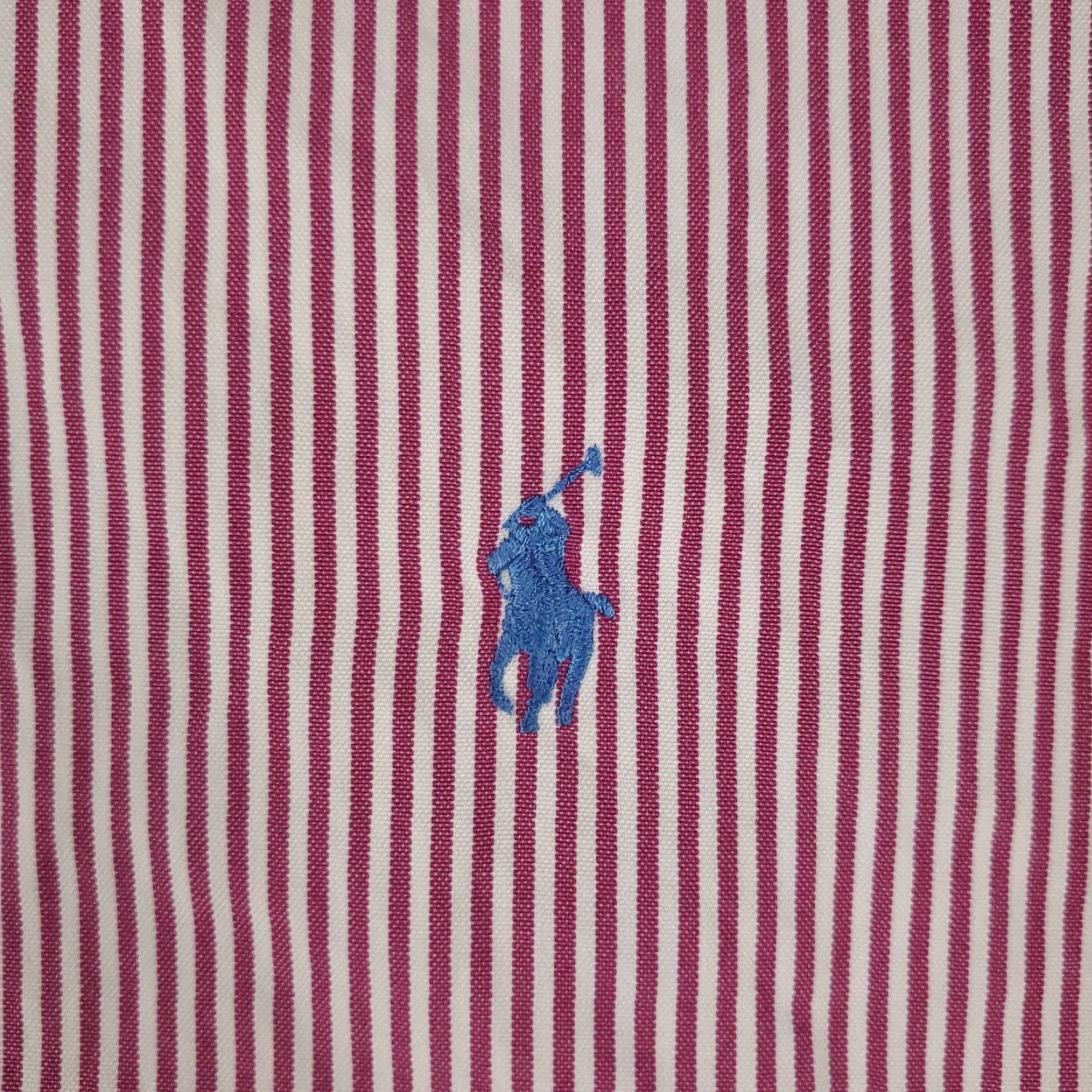 Ralph Lauren VINTAGE Ralph Lauren Shirt Mens Medium Purple Striped Button-Up Collared Short Sleeve Classic, Preppy, All Seasons, Logo, Pockets Size US M / EU 48-50 / 2 - 3 Thumbnail