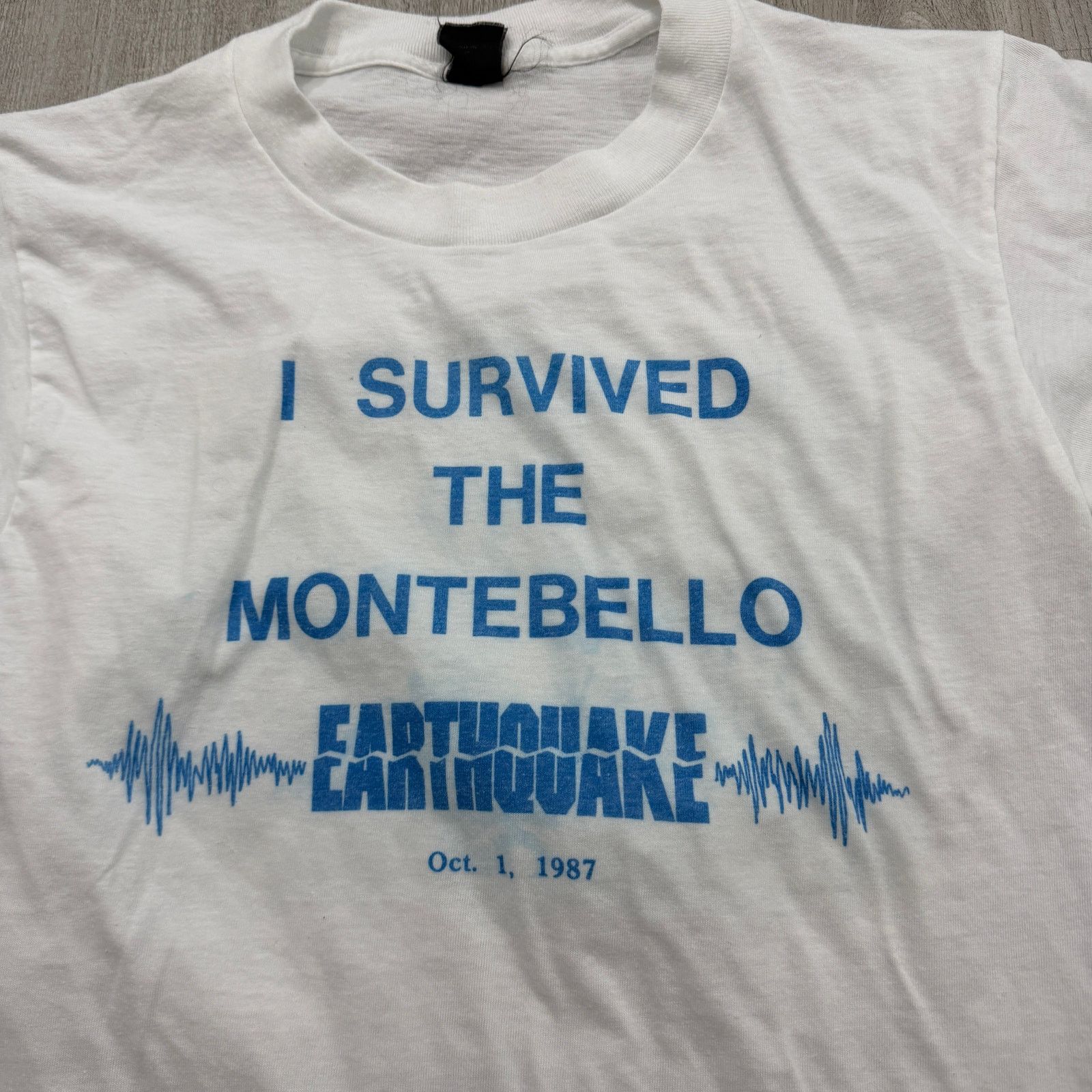 Vintage Vintage I Survived The Montebello Earthquake Shirt Medium Size US M / EU 48-50 / 2 - 4 Thumbnail