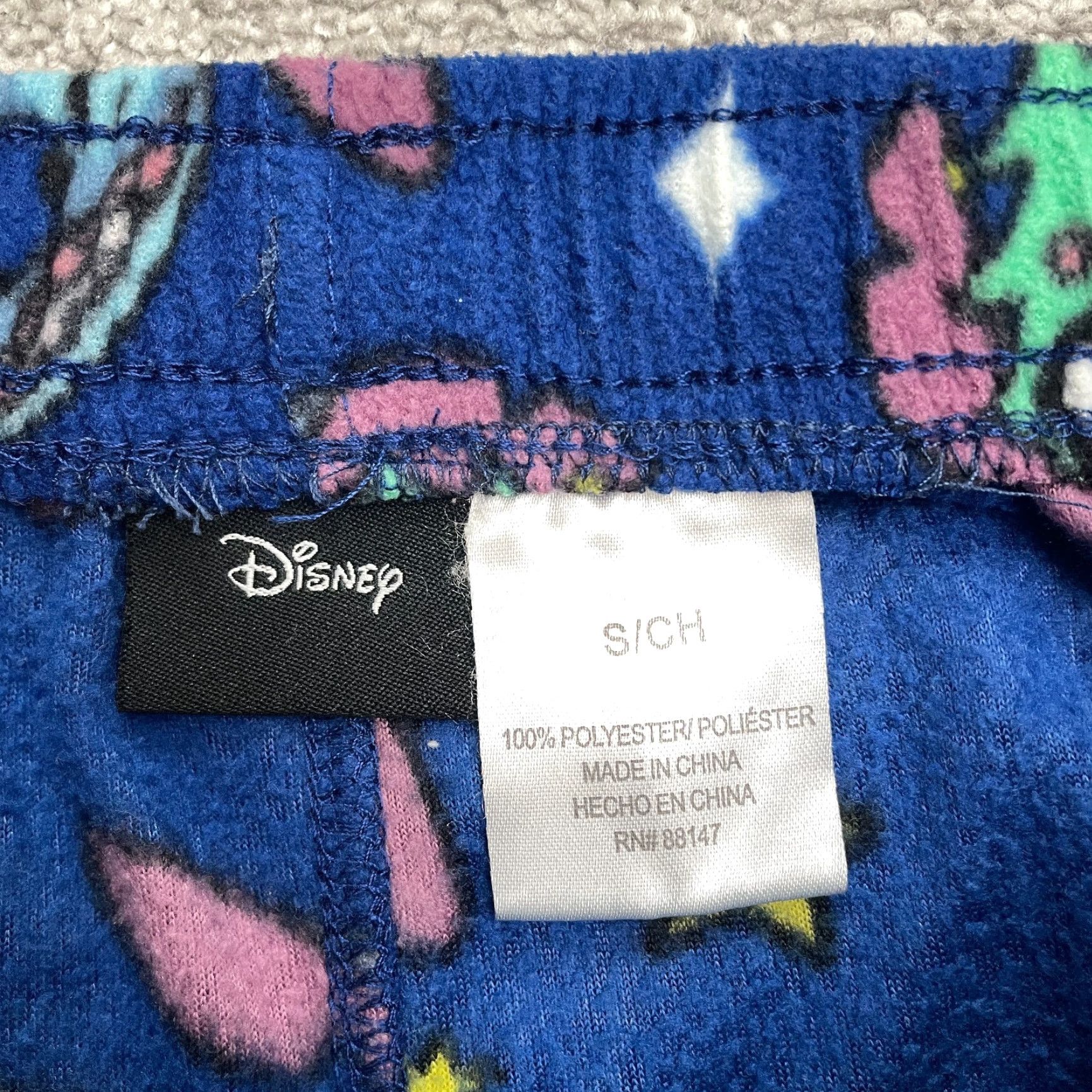 Disney Disney Lilo & Stitch Pajama Pants Mens Blue Printed Pocket 26x31 Shirt? Size US 29 - 6 Thumbnail