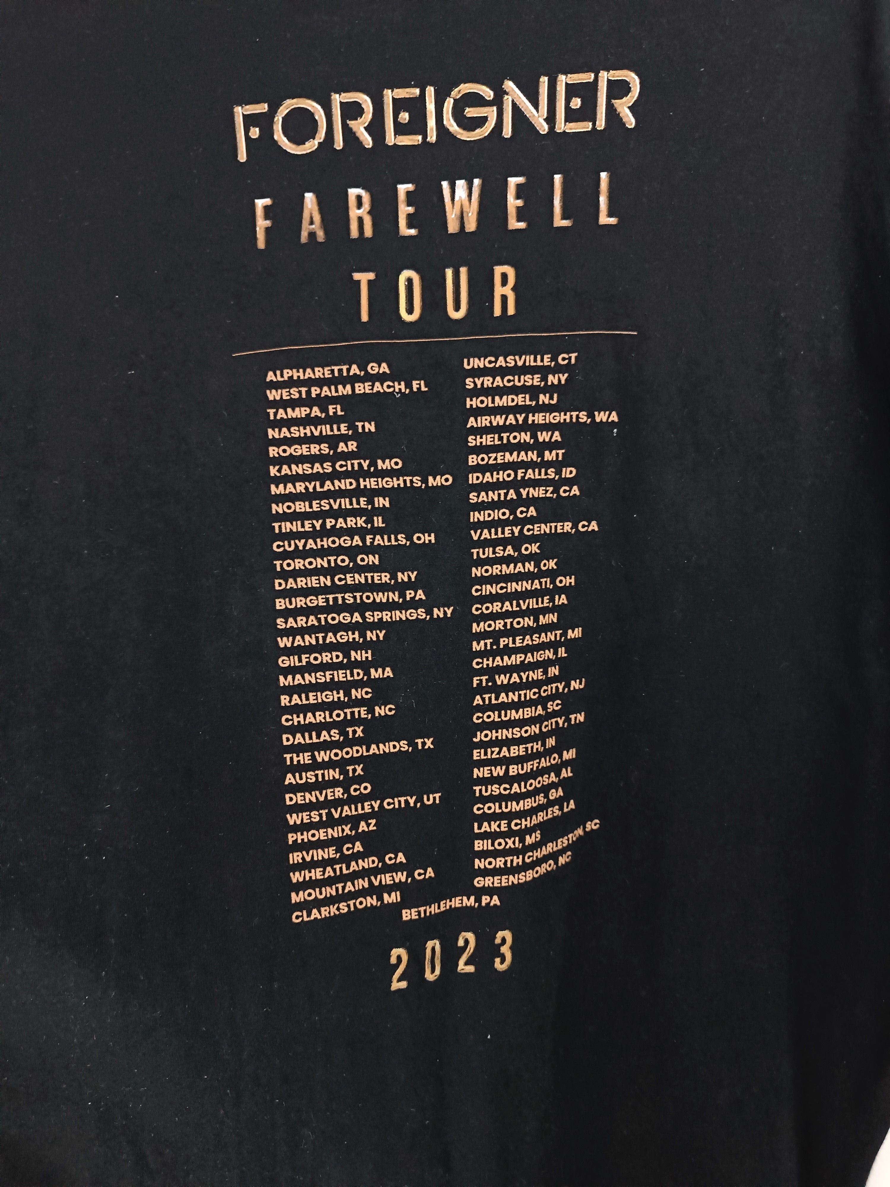 Band Tees FOREIGNER 2023 FAREWELL TOUR TEE hagar journey slash Size US XL / EU 56 / 4 - 13 Thumbnail