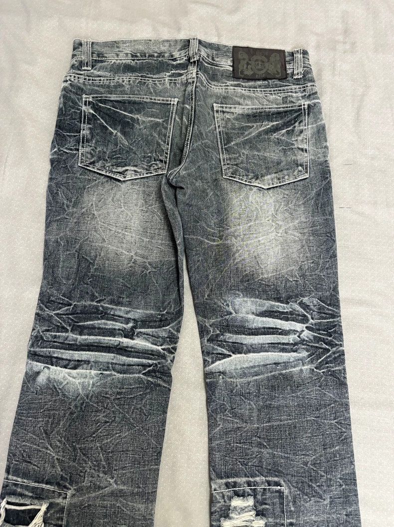 Yohji Yamamoto Vintage Distressed Denim Jeans with Patches-2506 Size 33" - 8 Thumbnail