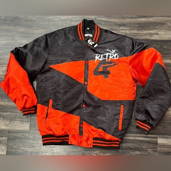 Other Men’s Retro Retro4s Red and Black Graphic Jacket Size US XL / EU 56 / 4 - 1 Thumbnail