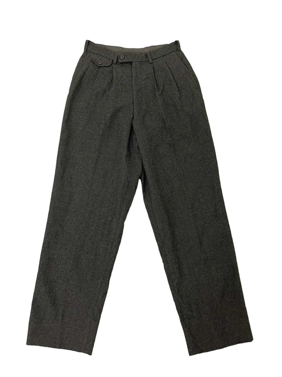 Japanese Brand Wide Baggy 90s Lecco Japan Wool Trouser 7🟦1 Size US 28 / EU 44 - 1 Thumbnail
