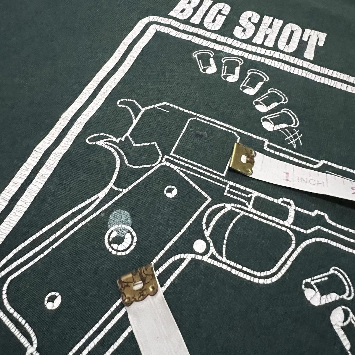 Vintage Vintage 90s Big Shot Gun Promo Tee Faded 911 Size US L / EU 52-54 / 3 - 3 Thumbnail