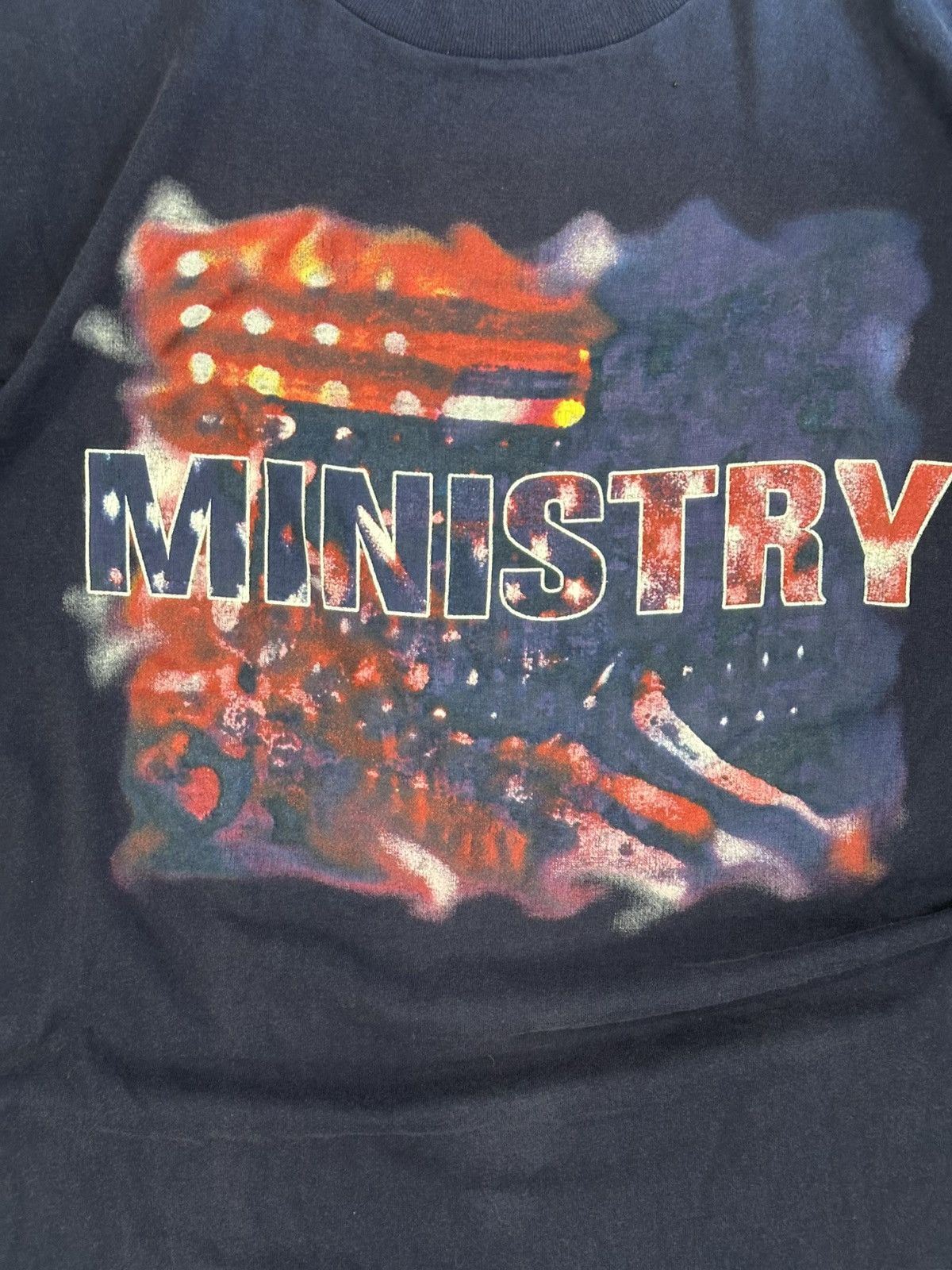 Band Tees Vintage 1996 Ministry Sphinctour Shirt Brockum Tag Large Size US L / EU 52-54 / 3 - 3 Thumbnail