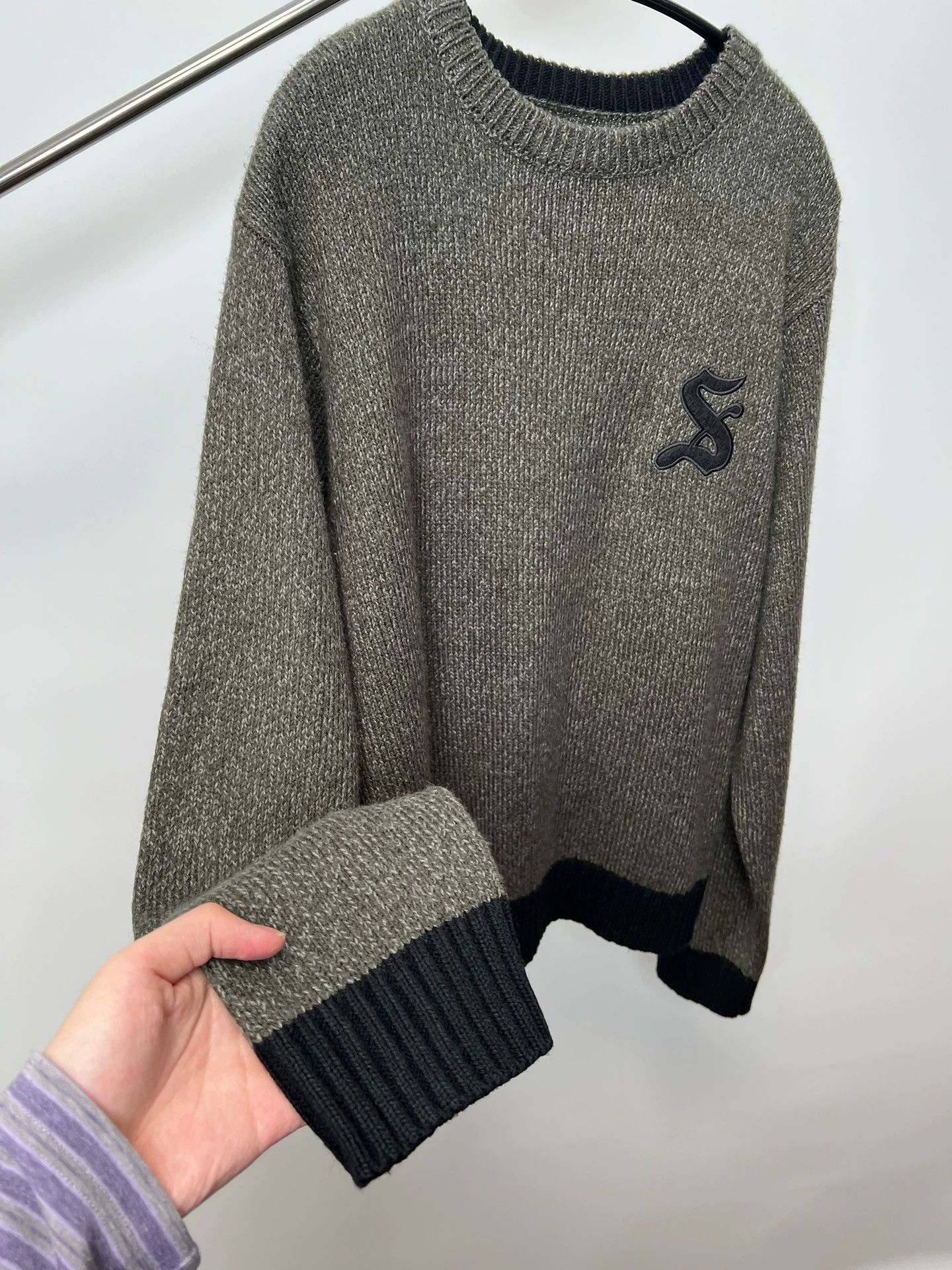 Stussy Stussy 00s Variegated Wool Blend Embroidered Sweater Size US M / EU 48-50 / 2 - 5 Thumbnail