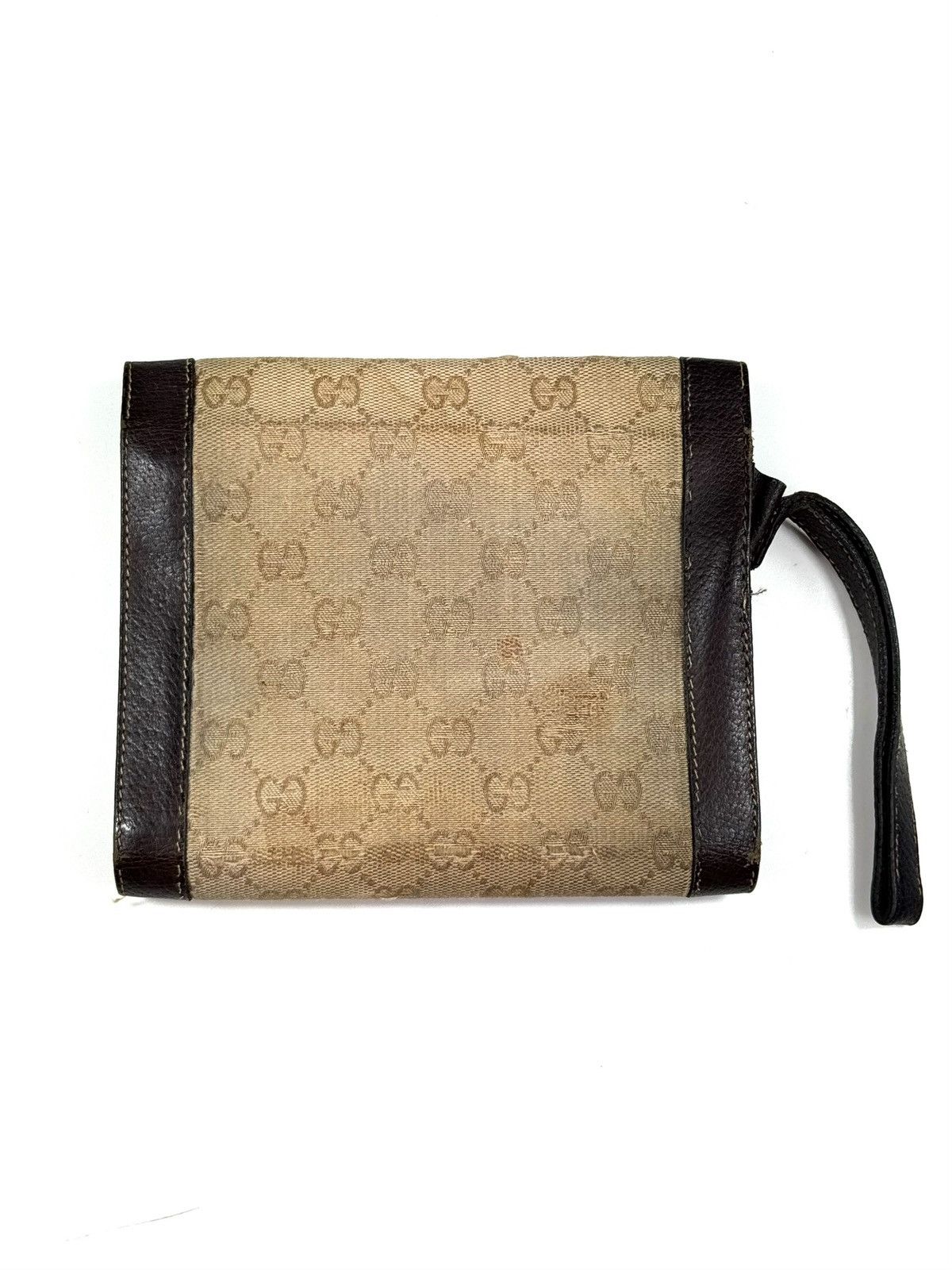 Gucci Retro Gucci GG canvas Leather monogram wallet clutch 70s Size ONE SIZE - 4 Thumbnail