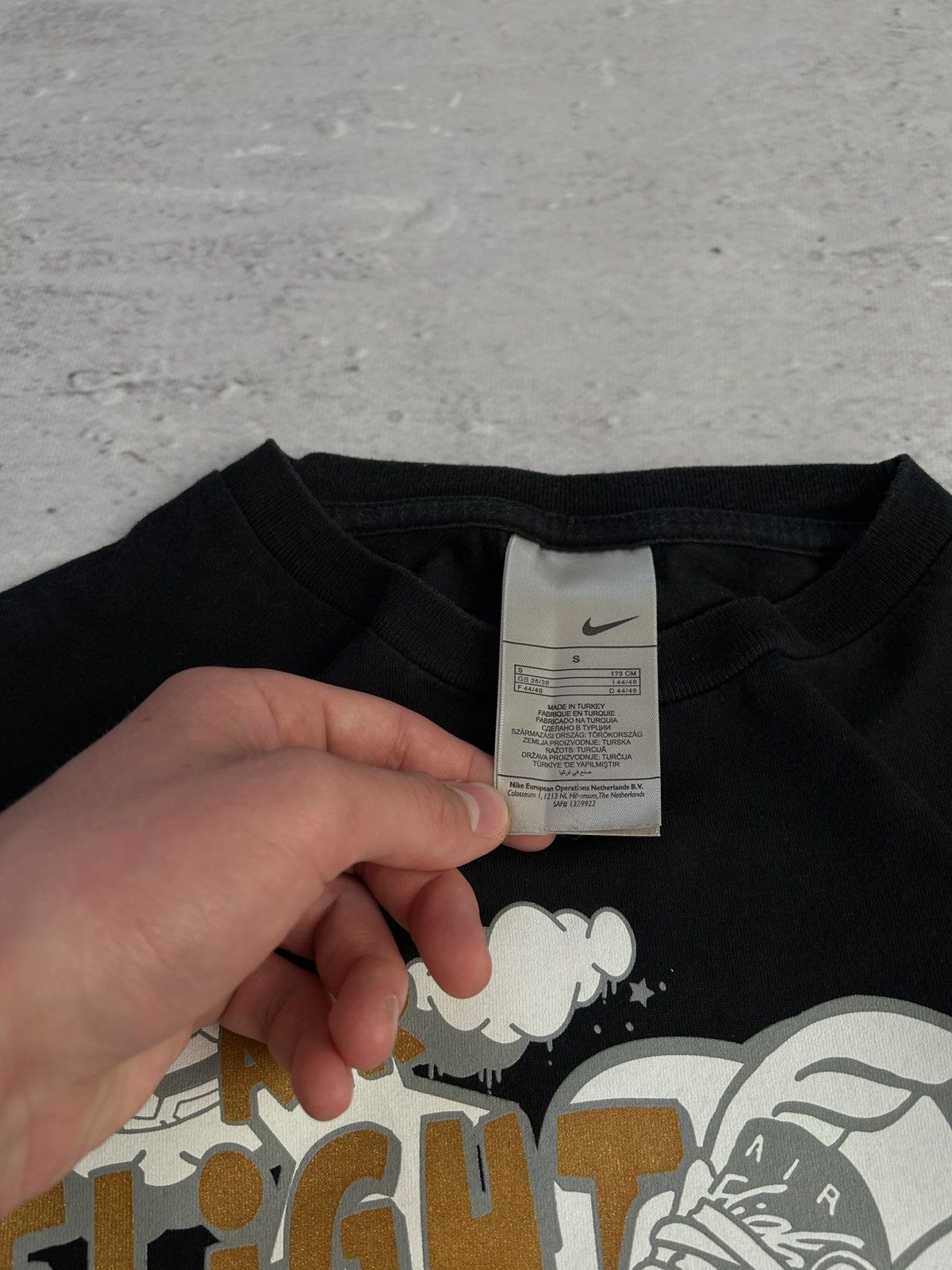 Nike × Vintage Vintage Nike Air Big Logo Black T-shirt 00s Size US S / EU 44-46 / 1 - 7 Thumbnail
