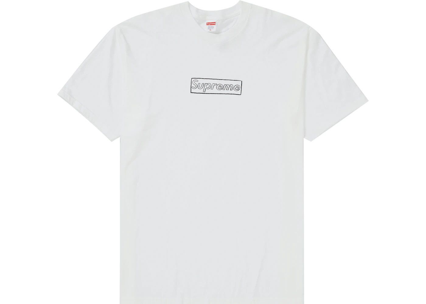 image of Kaws Chalk Logo Tee in White, Men's (Size Small)