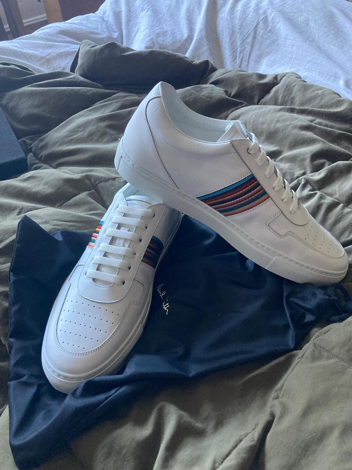 Paul Smith Paul Smith Fermi White Leather Sneakers Size US 12 / EU 45 - 4 Thumbnail