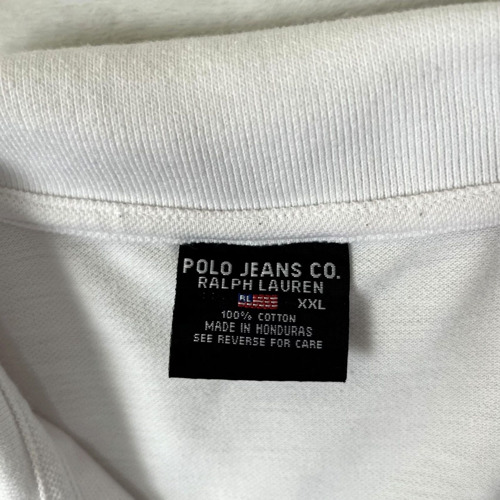 Ralph Lauren Vintage Polo Jeans Co. Ralph Lauren White Crest Golf Shirt Mens 2XL Size US XXL / EU 58 / 5 - 4 Thumbnail