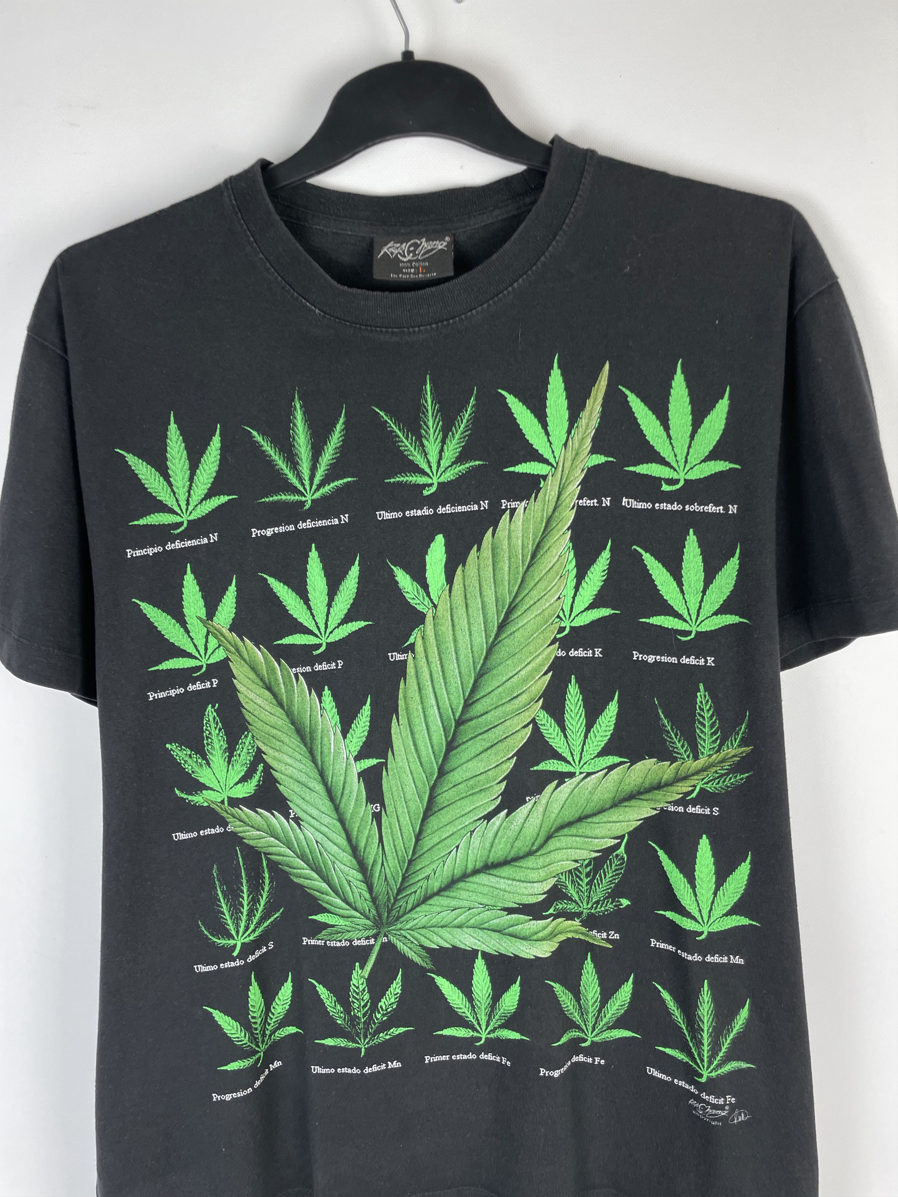 Vintage VINTAGE MARIJUANA TEE DISTRESSED Size US L / EU 52-54 / 3 - 3 Thumbnail