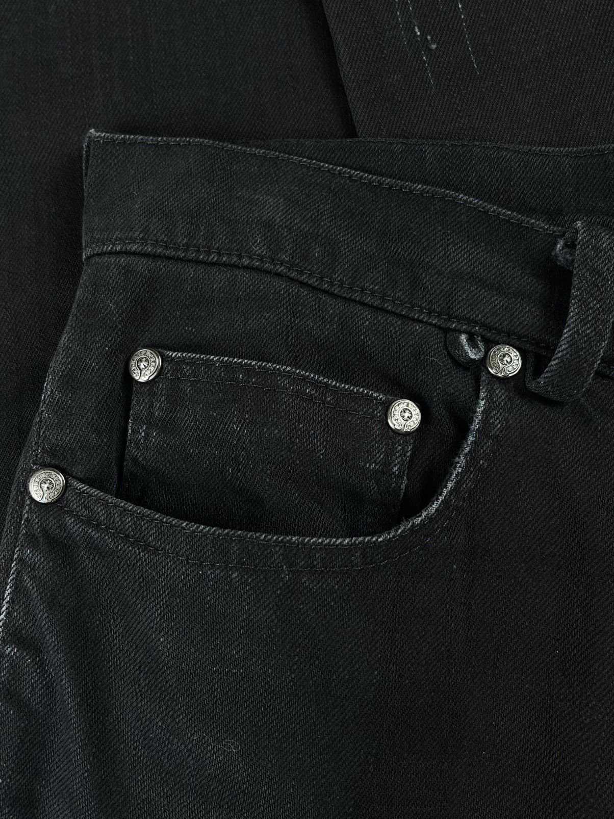 Chrome Hearts Chrome Hearts Le Fleur Knee Silver Bootcut Denim Jeans Size US 32 / EU 48 - 10 Thumbnail